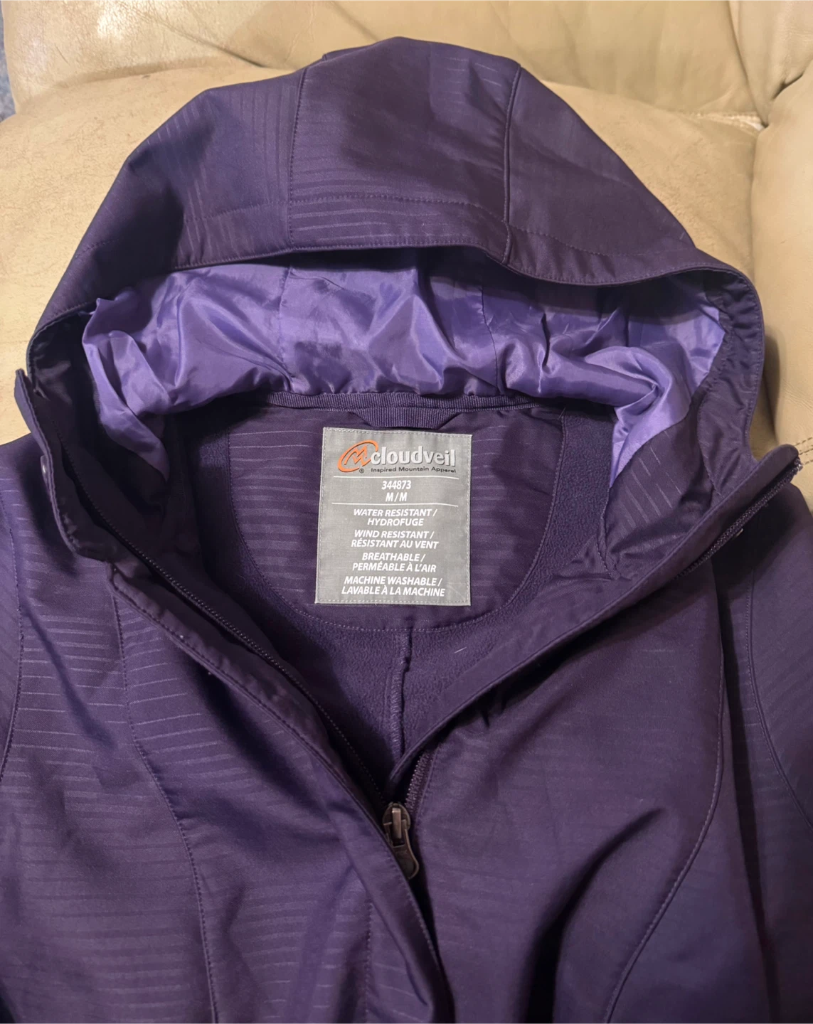 Cloudveil Water-Resistant Hooded Jacket, size M, $20 - photo 3