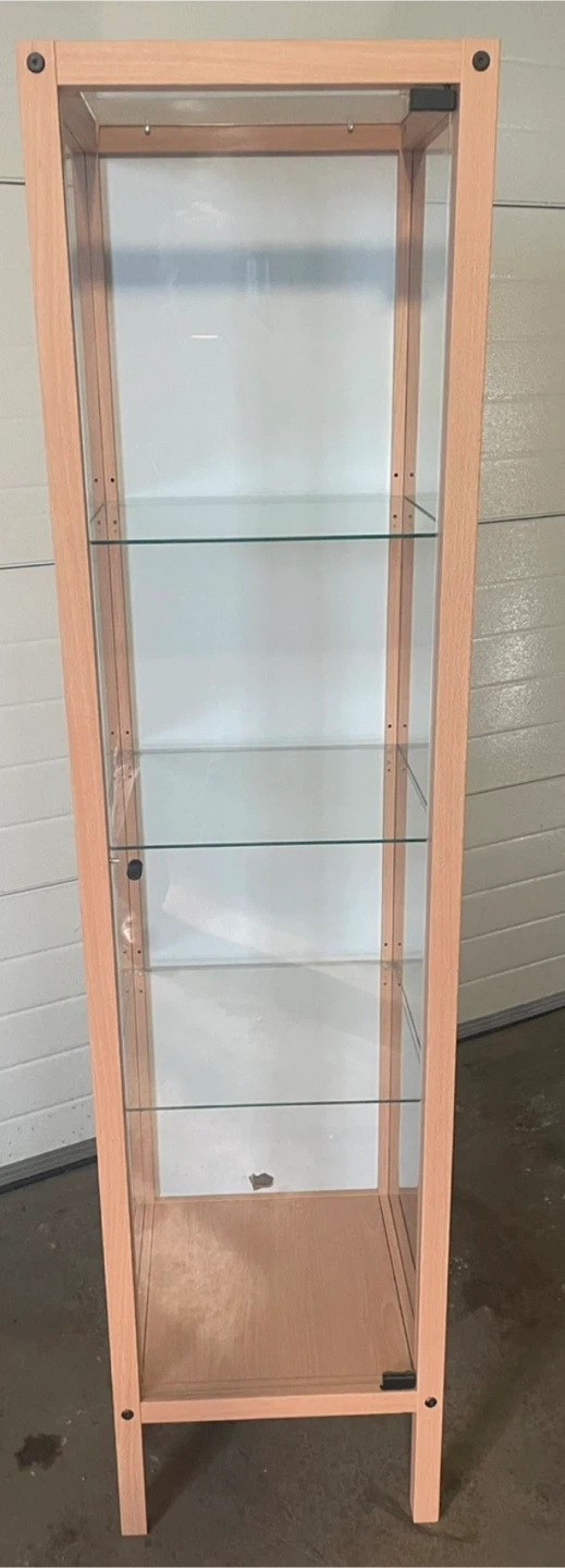 Glass Display Cabinet with Wood Frame - photo 3
