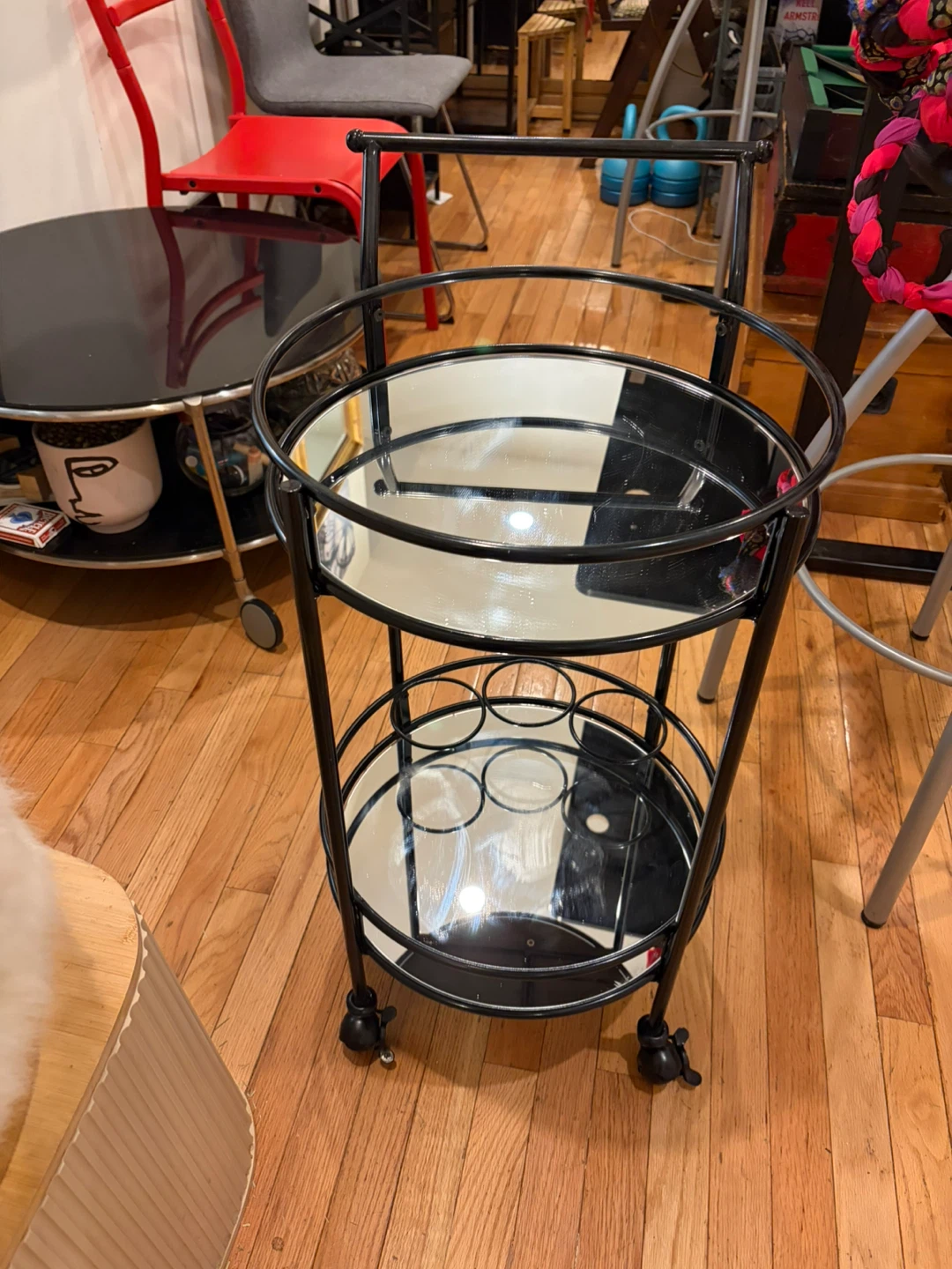 Rolling Glass Coffee Table - photo 3