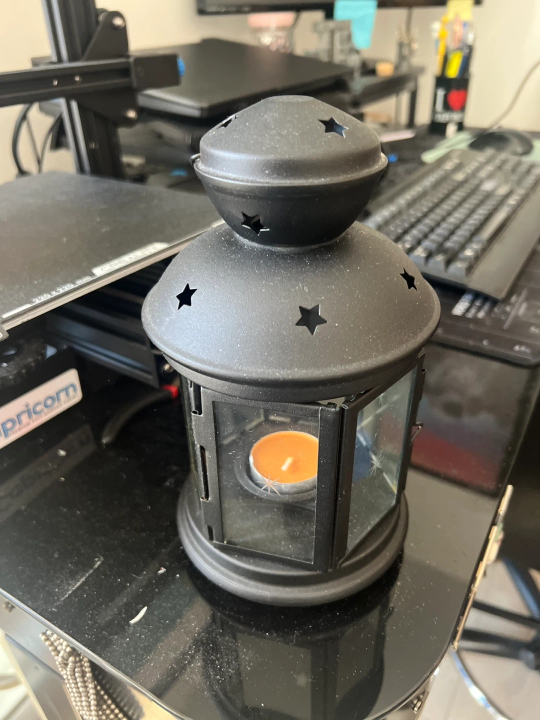 Decorative Lantern with Star Cutouts - photo 2