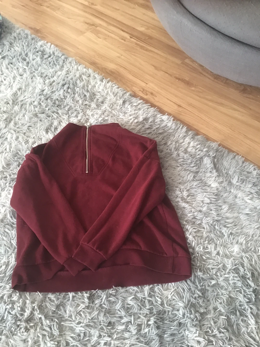 Maroon 1/4 Zip Sweatshirt