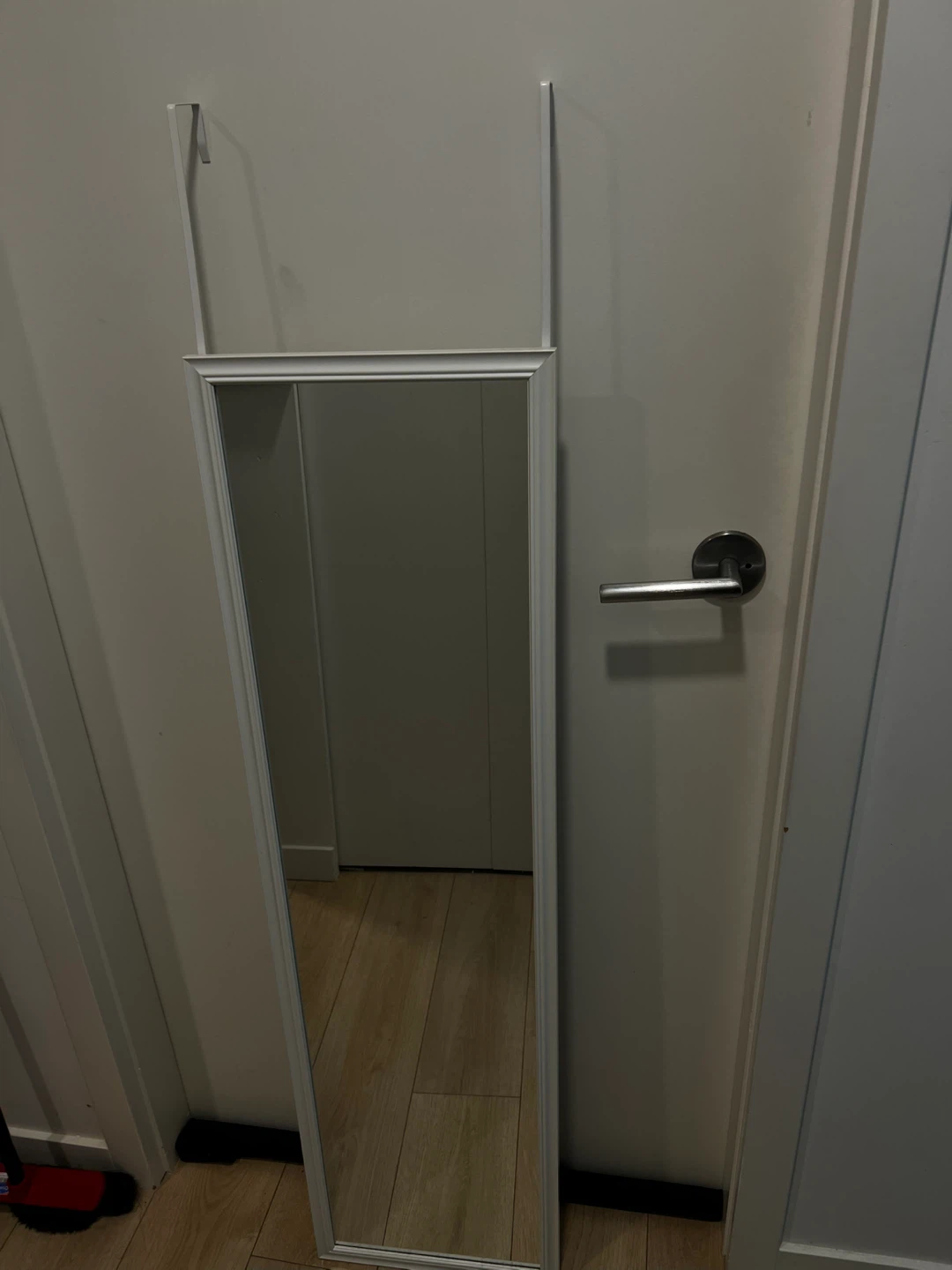 White Over-the-Door Mirror
