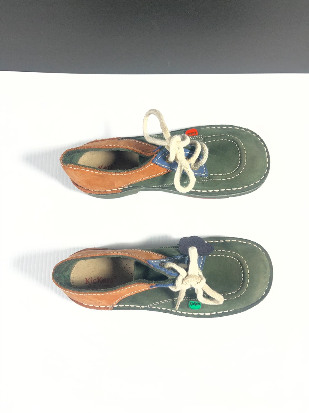 Rare Vintage KICKERS 3-Tone Leatherwear- Unisex Size 7.5 women’s - photo 3