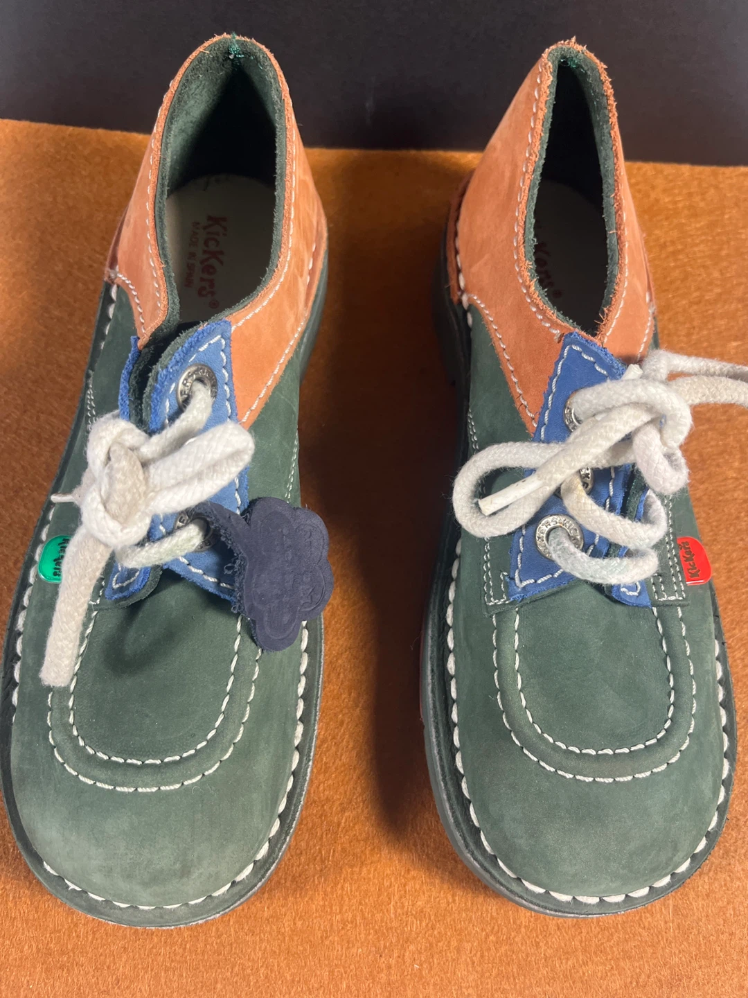 Rare Vintage KICKERS 3-Tone Leatherwear- Unisex Size 7.5 women’s