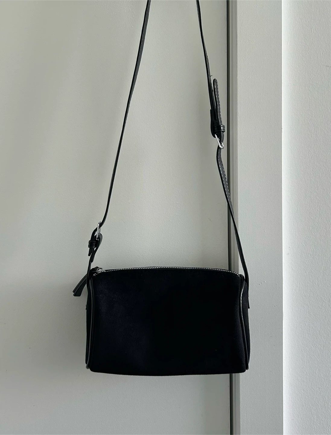 Suede Barrel Crossbody Bag - photo 3