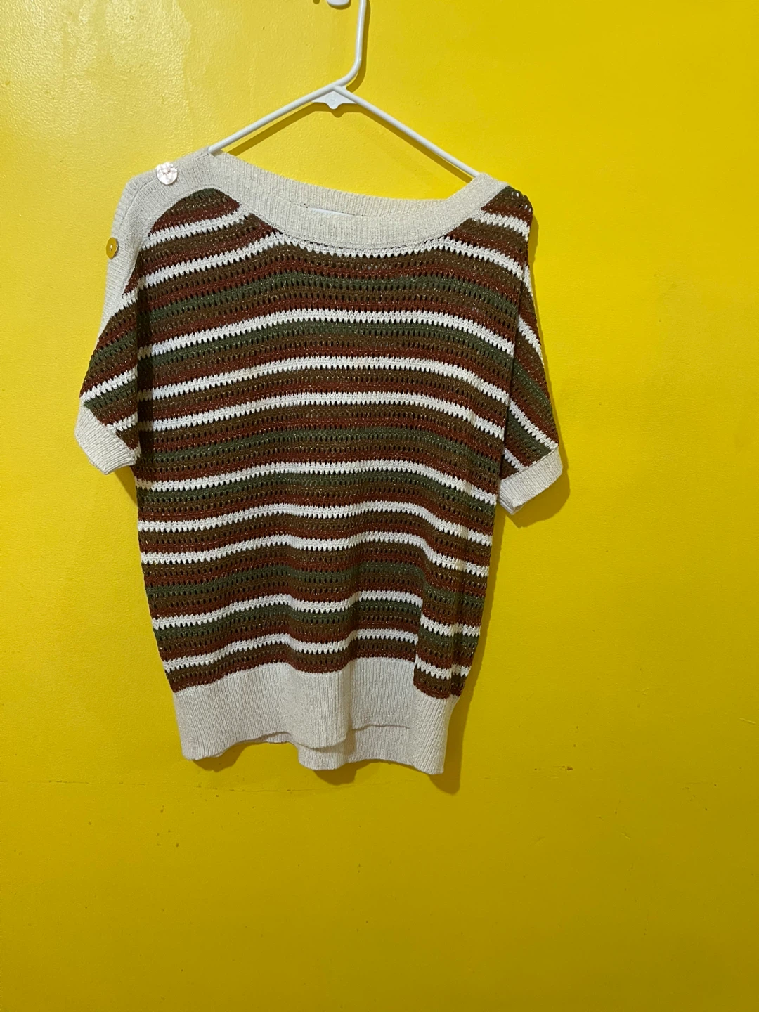 Crocheted Striped Sweater