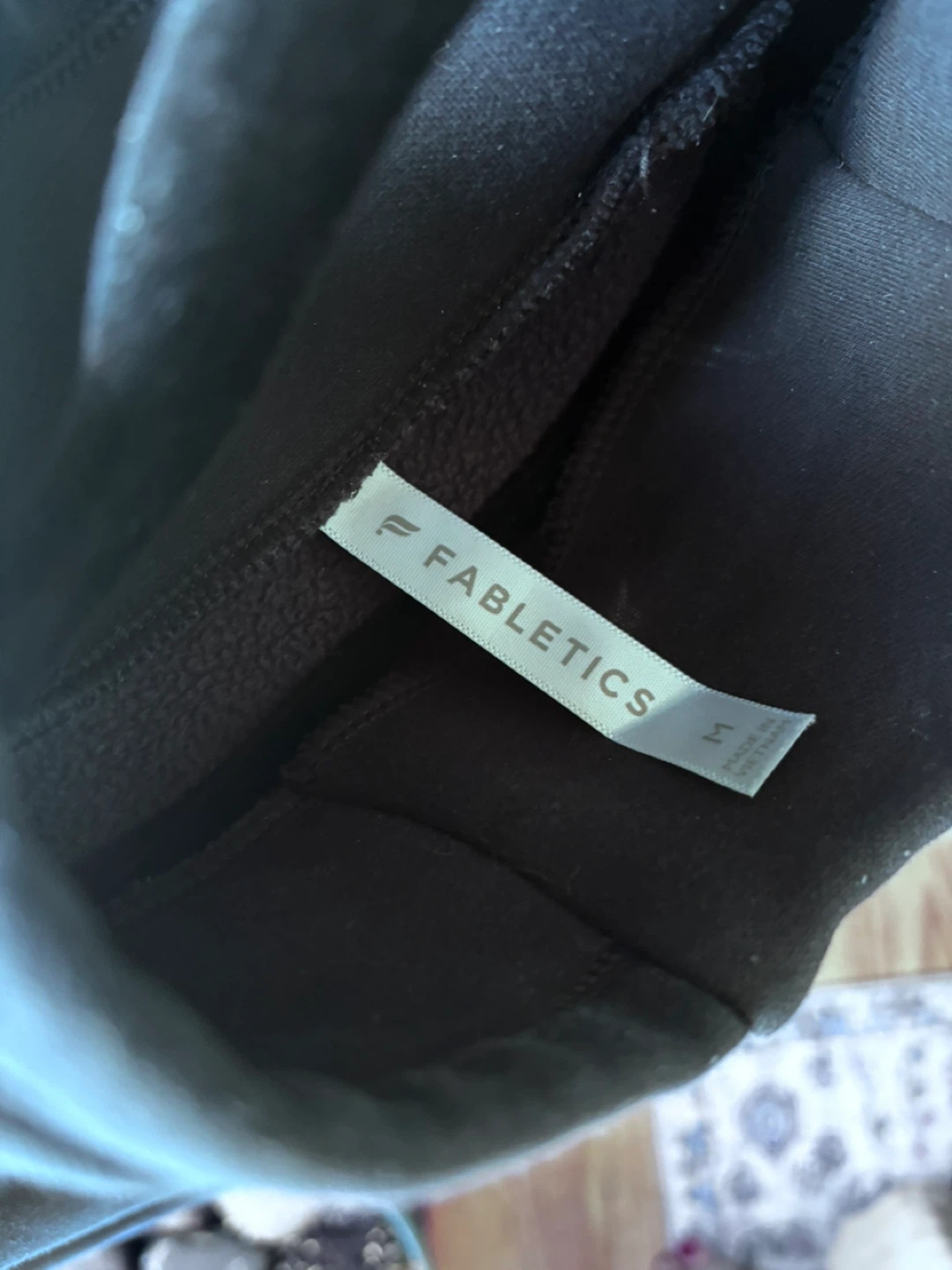 Fabletics Black Mock Neck Sweatshirt Size M - photo 2