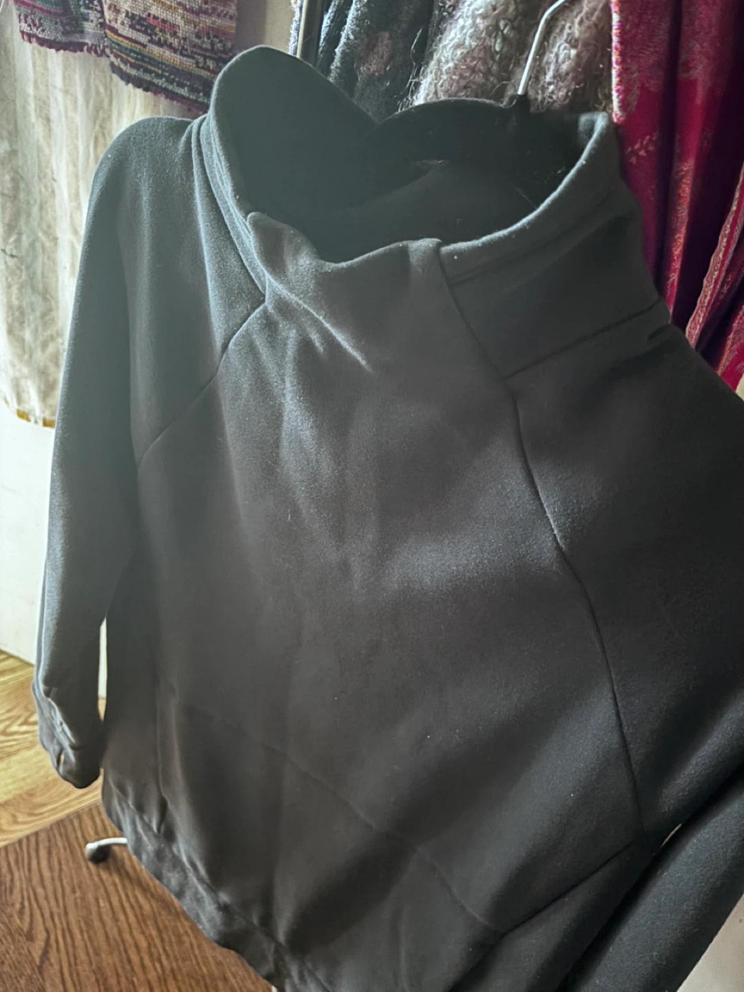 Fabletics Black Mock Neck Sweatshirt Size M - photo 3