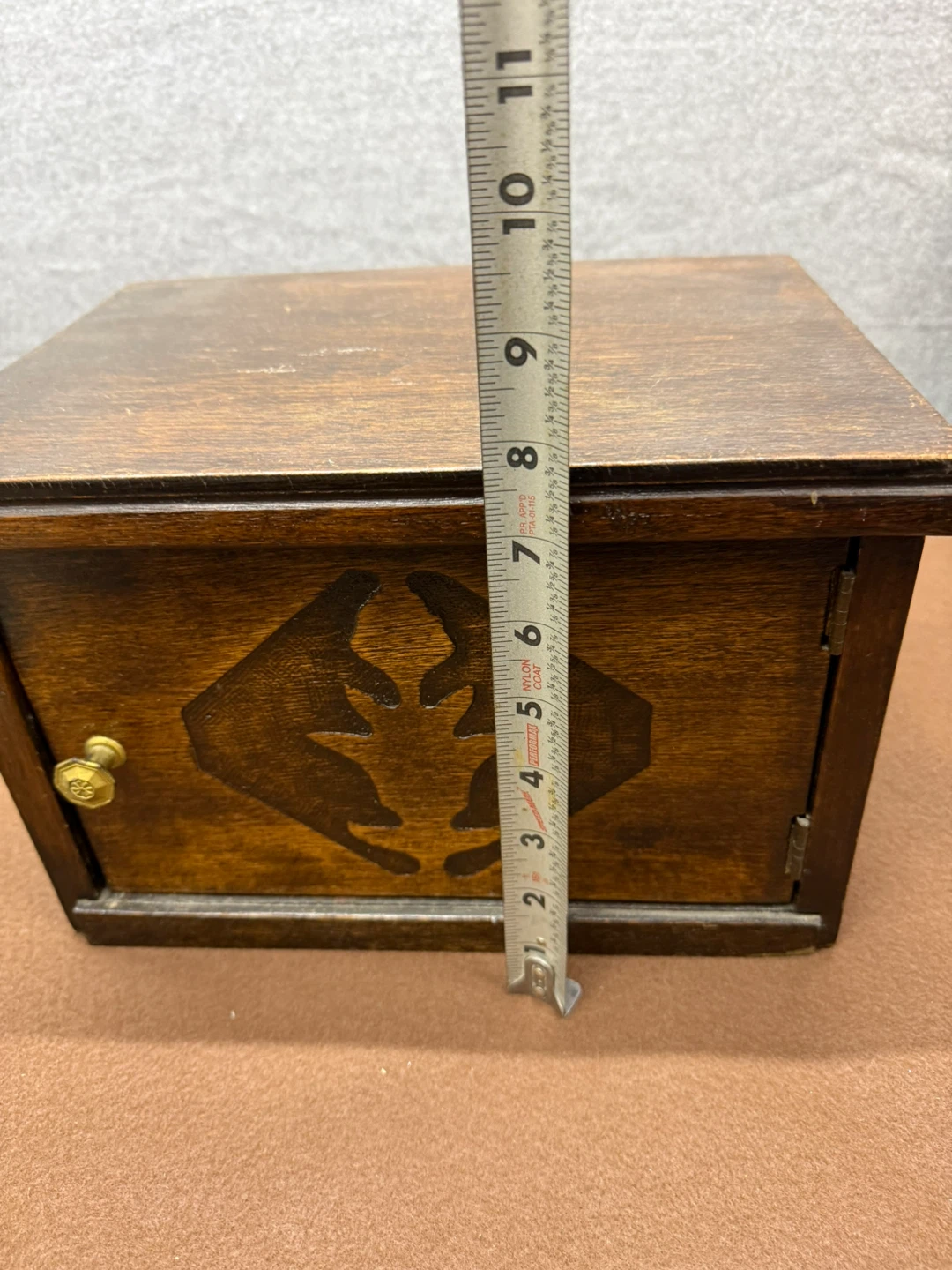 Vintage Wooden Box with Carved Design - photo 3