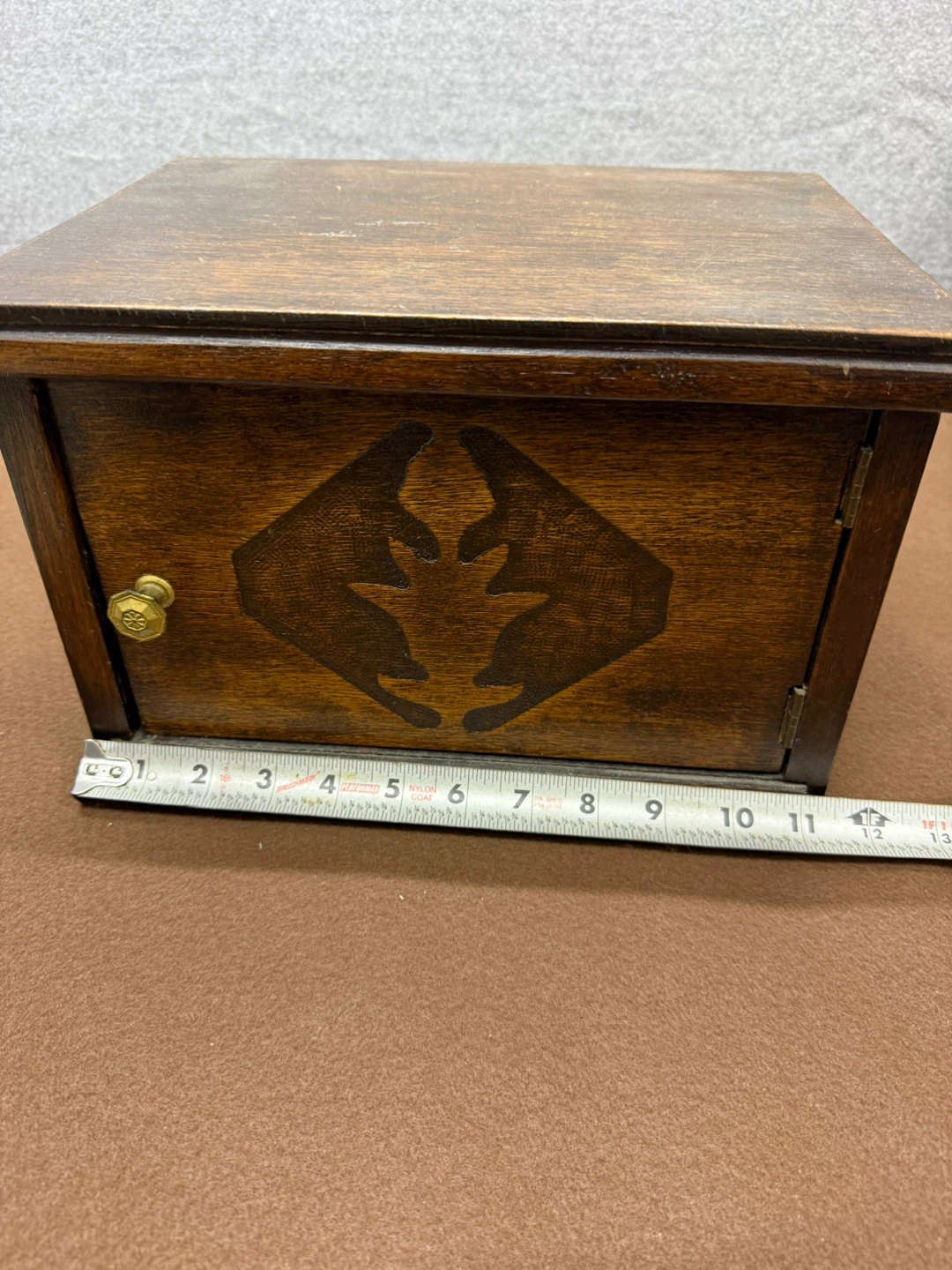 Vintage Wooden Box with Carved Design - photo 2