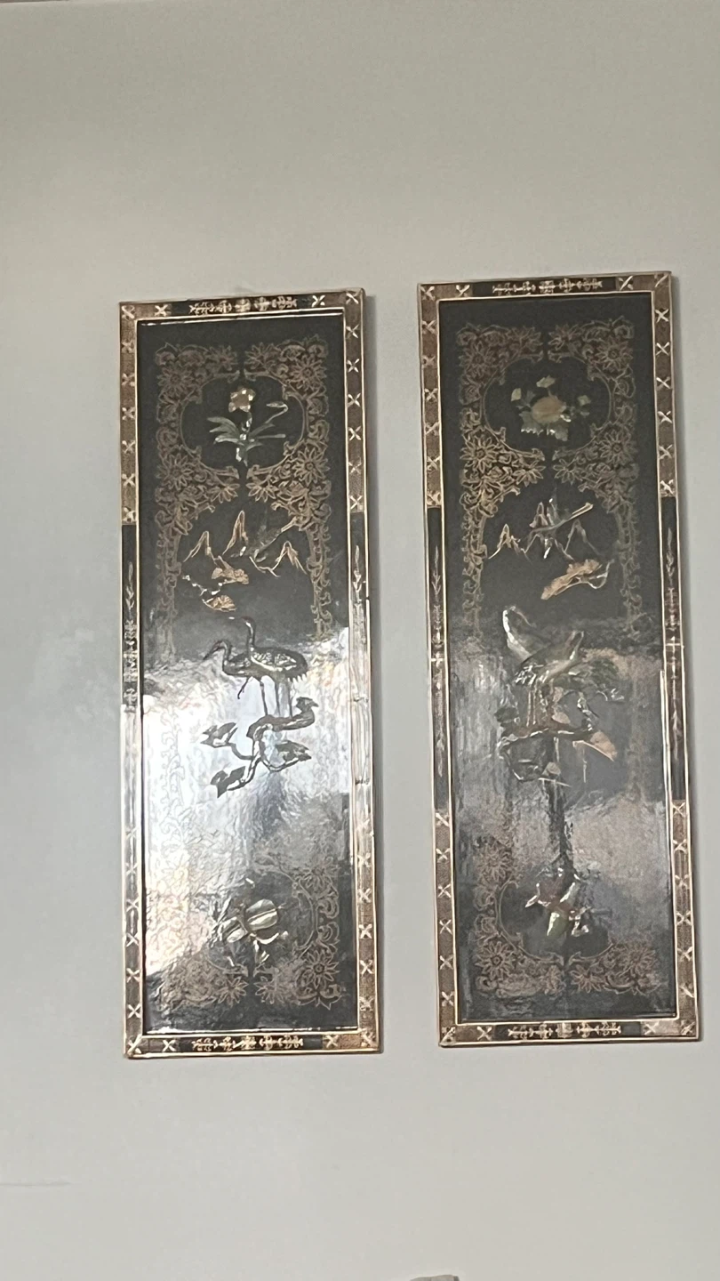 Vintage Lacquer Wall Panels - Set of 2 - photo 2