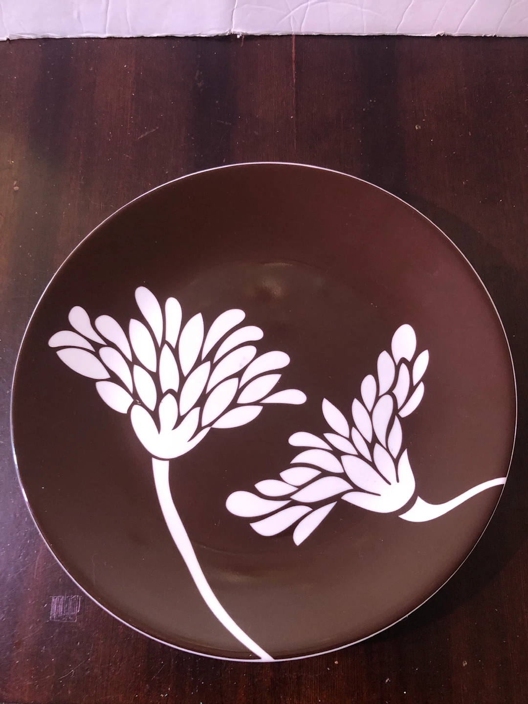 Extra Large Brown Platter.  14” wide