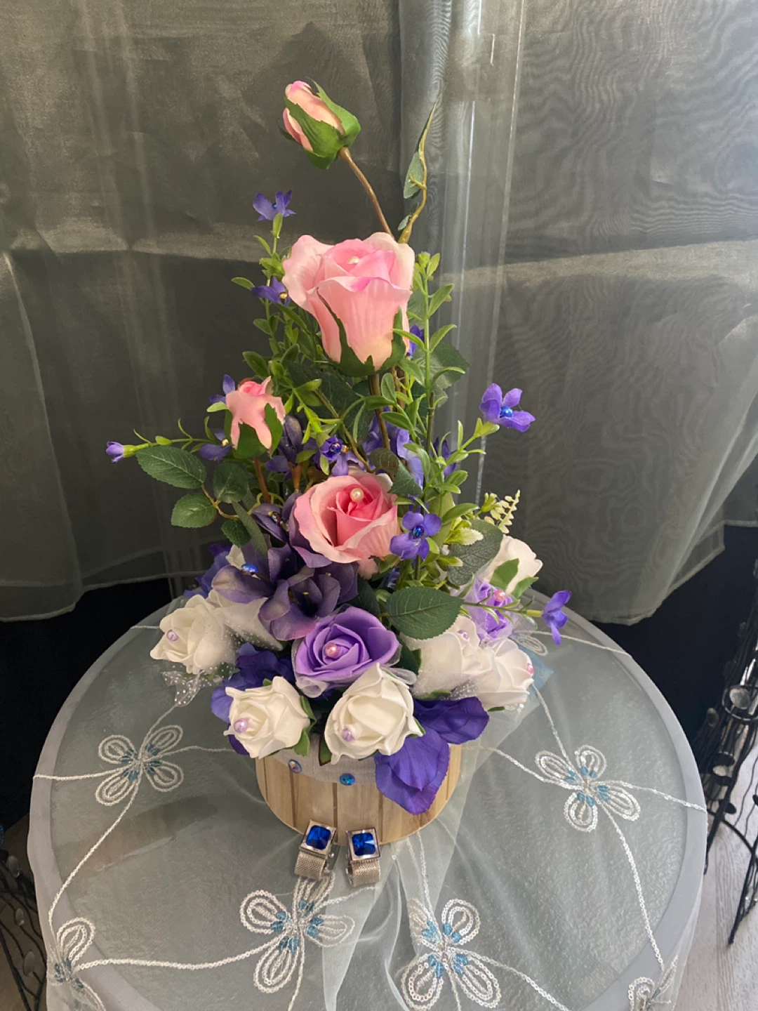 Artificial Flower Arrangement with Roses - photo 2