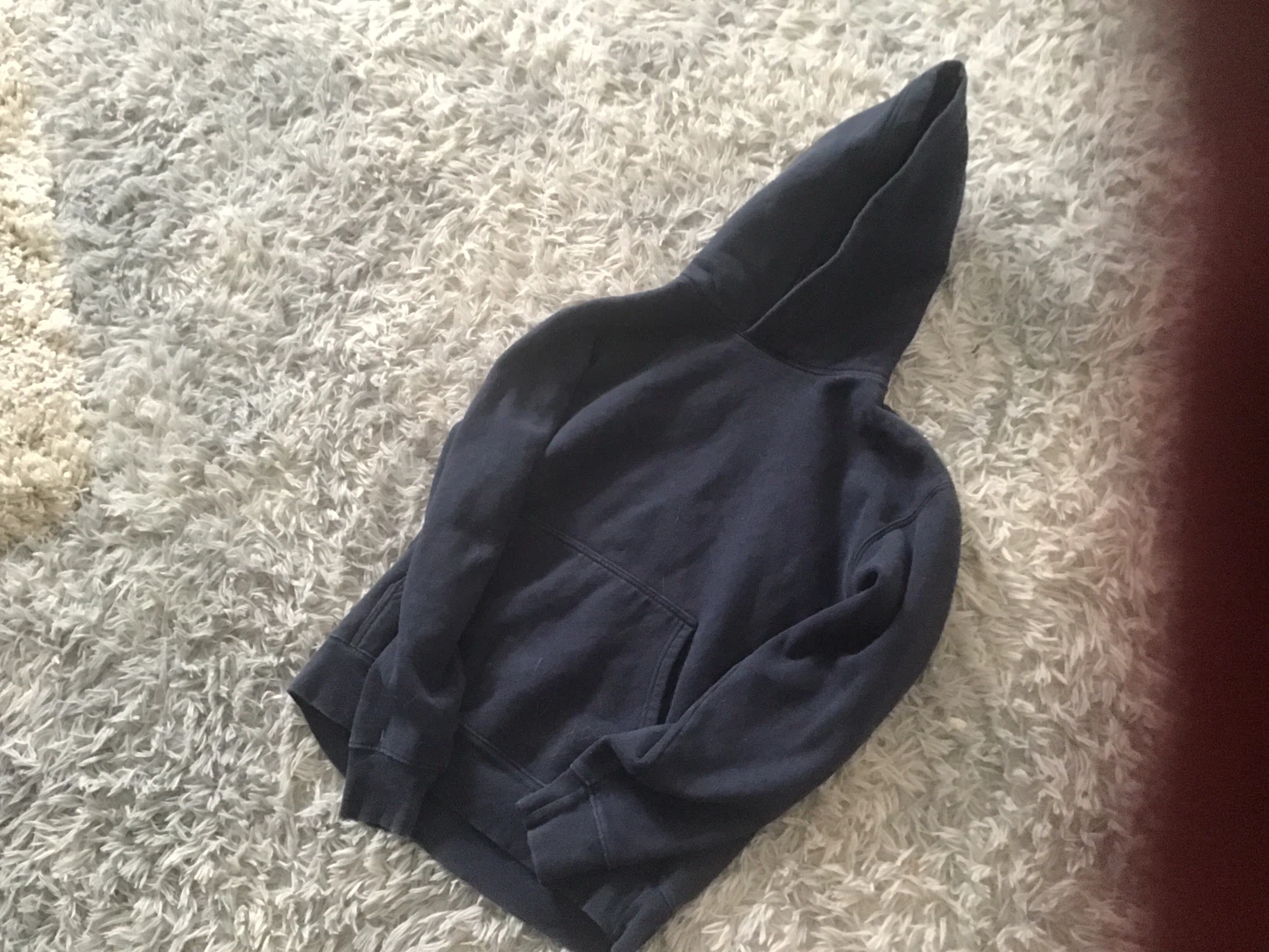 Navy Blue Hooded Sweatshirt