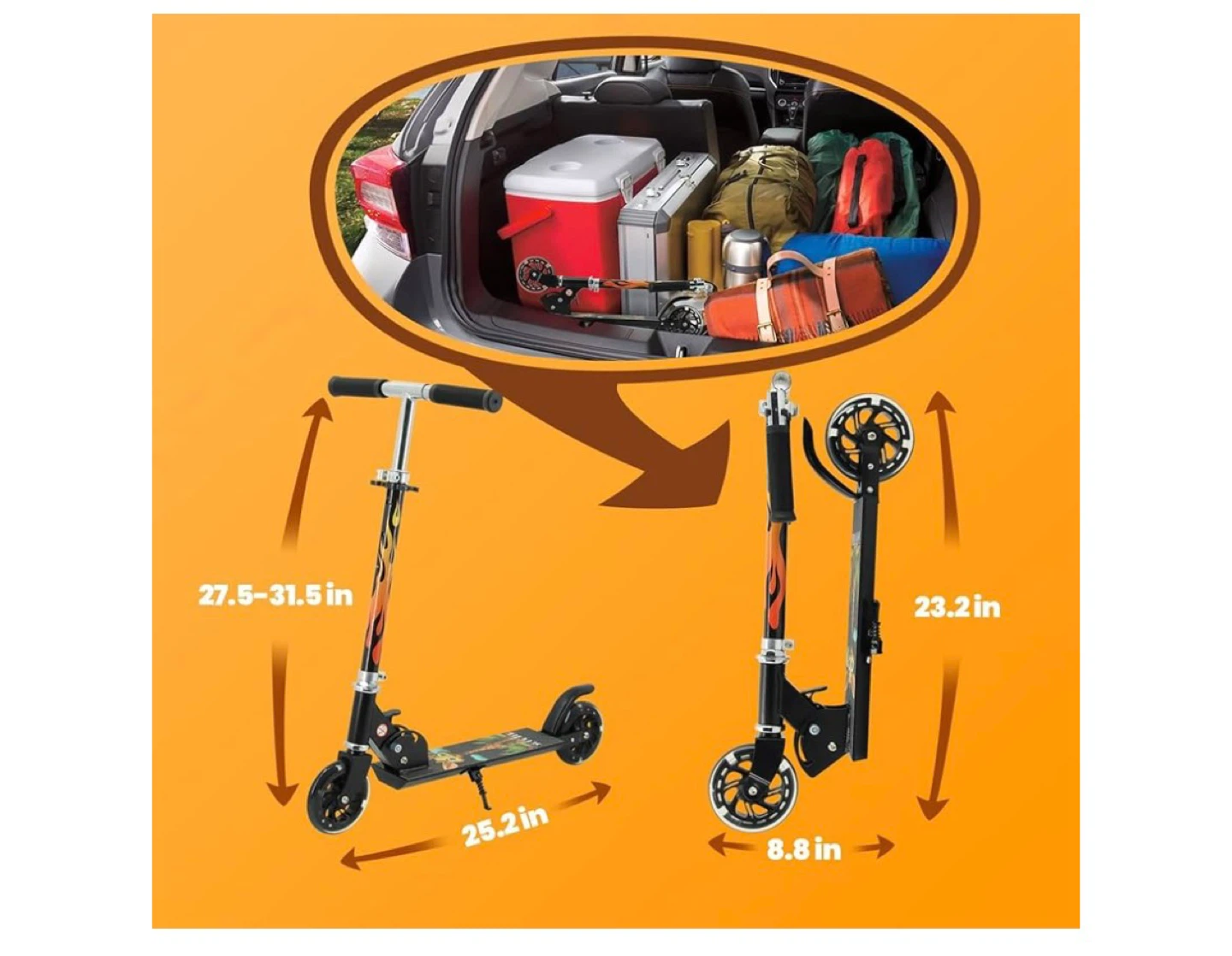 Adjustable Folding Scooter for Kids 3-12 Years Old - photo 3