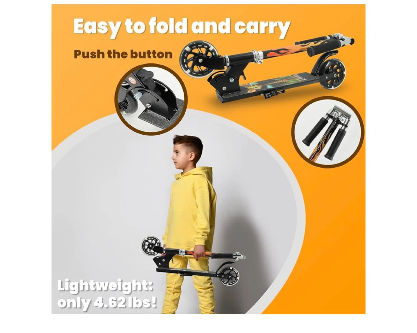 Adjustable Folding Scooter for Kids 3-12 Years Old - photo 5