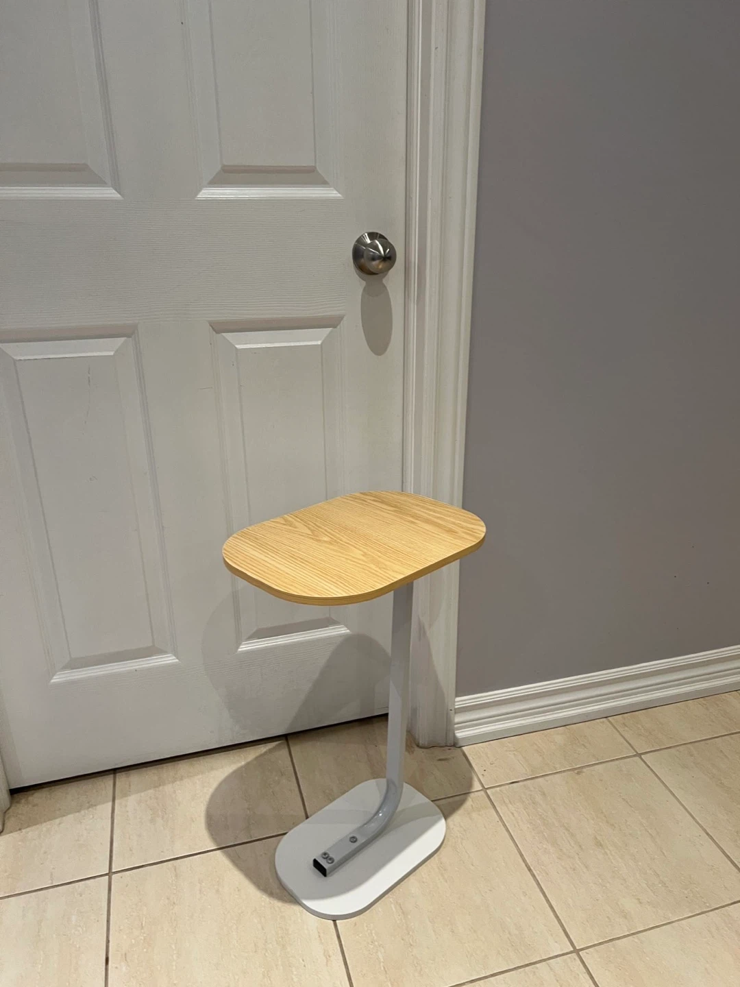 Modern C-Table with Wood Top - photo 2