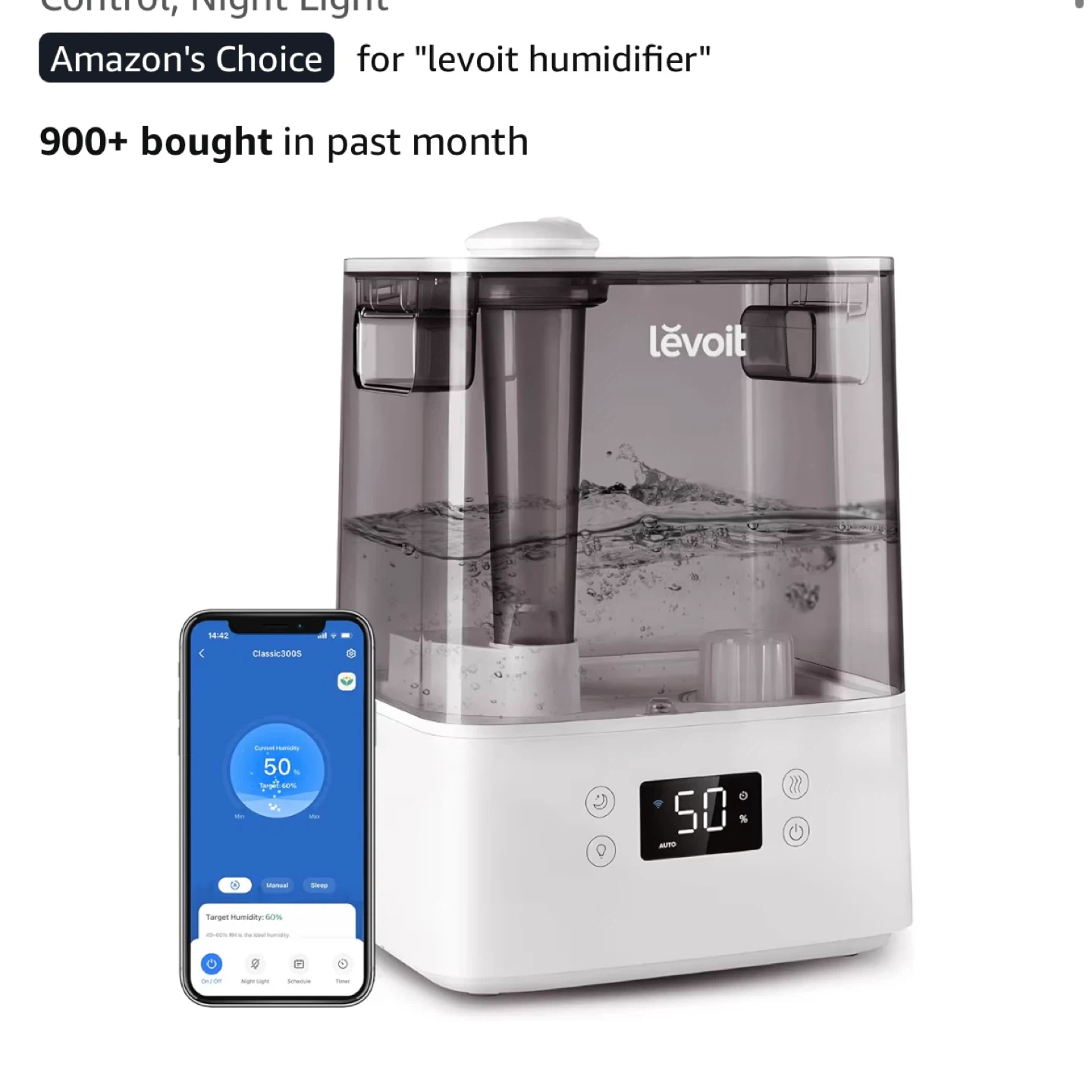 LEVOIT Classic300S Humidifier - Grey - photo 2