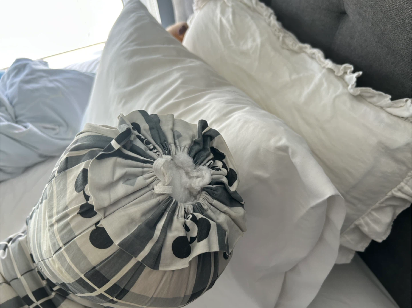Disney Mickey Mouse Plaid Bolster Pillow - photo 3