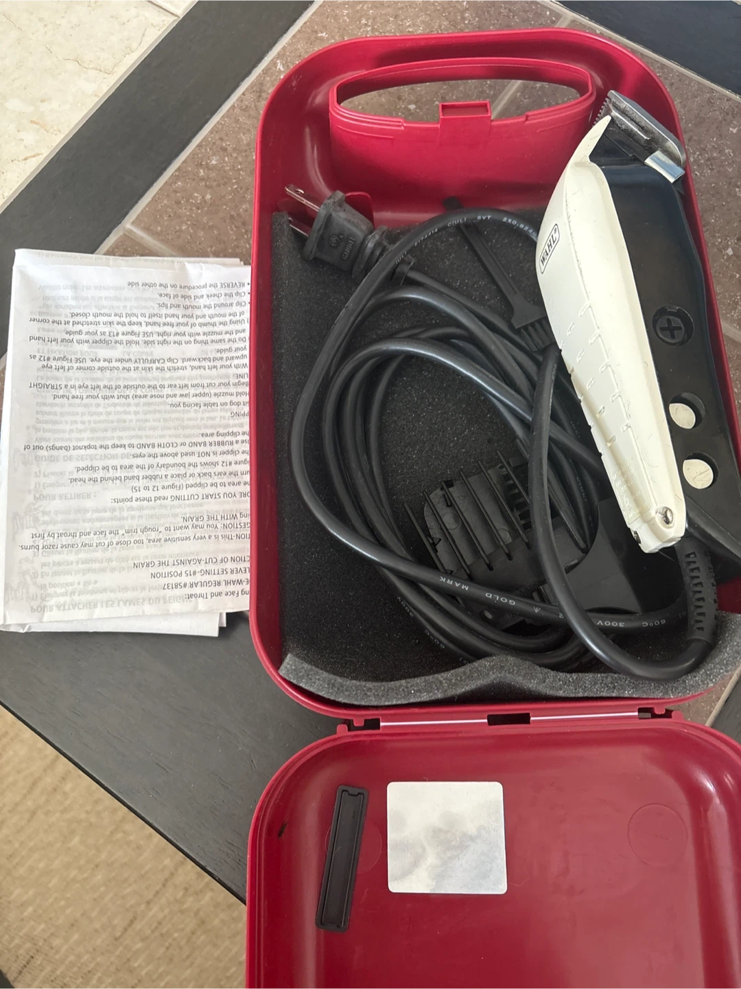 Wahl Clipper Red Case Pet groomer