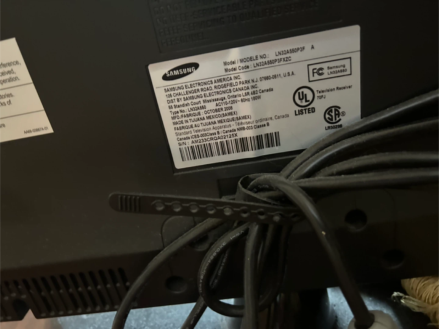 Samsung 32" HD TV LN32A550P3F