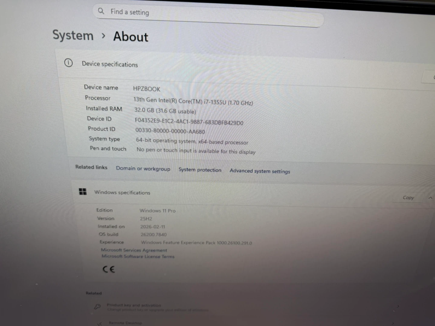 HP ZBook Laptop 13th Gen Intel Core i7 32GB RAM - photo 4