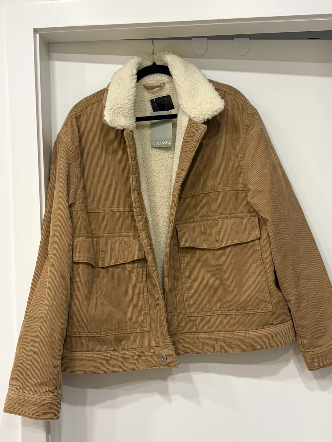Brown Corduroy Sherpa Lined Jacket