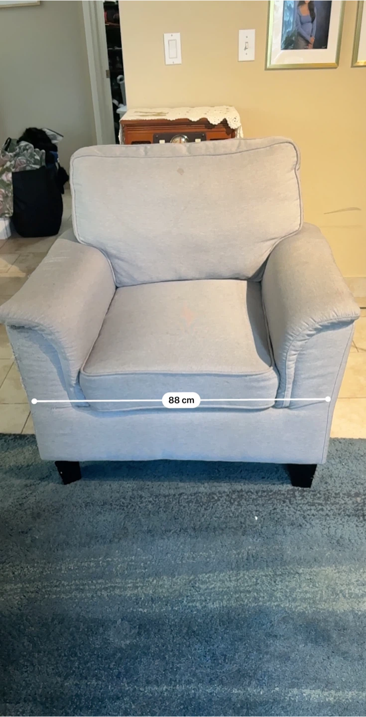 Light Grey 3+2+1 Couch Set - photo 5