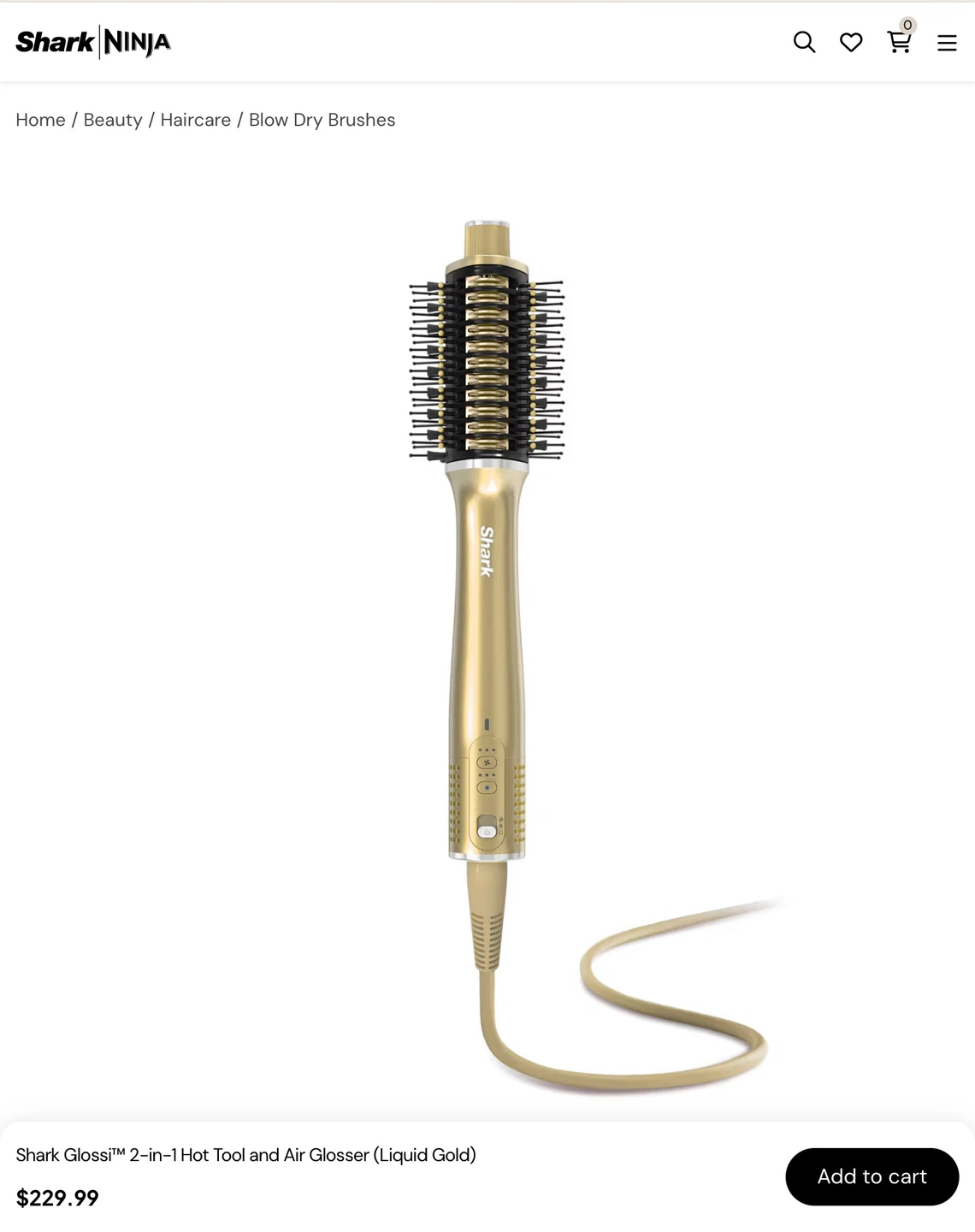 SHARK GLOSSI 2 in 1, HAIR STYLER, NEW BOX, GOLD, LIMITED EDITION