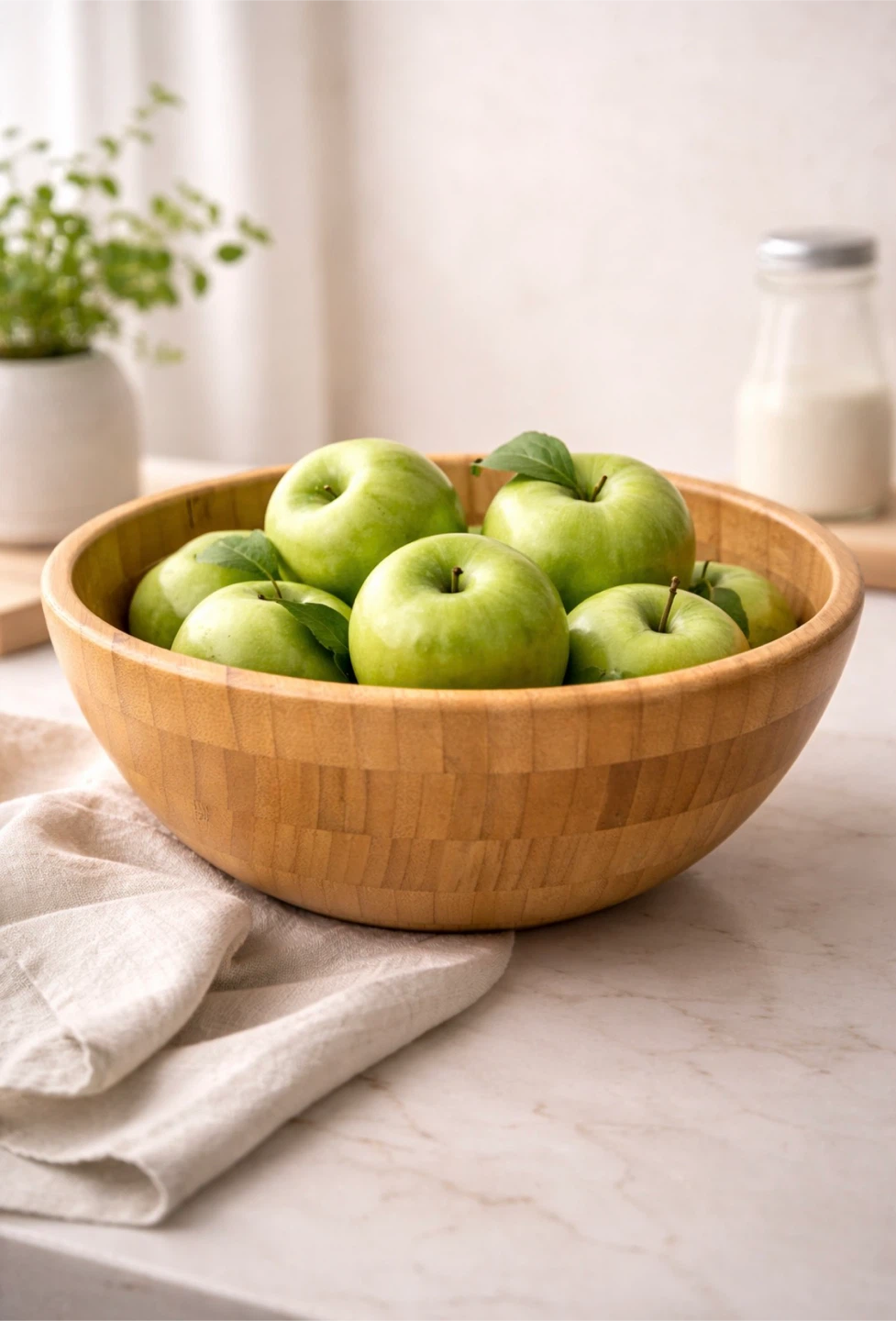 IKEA Bamboo Serving Bowl – Large Wooden Salad Bowl 8” diameter - photo 5