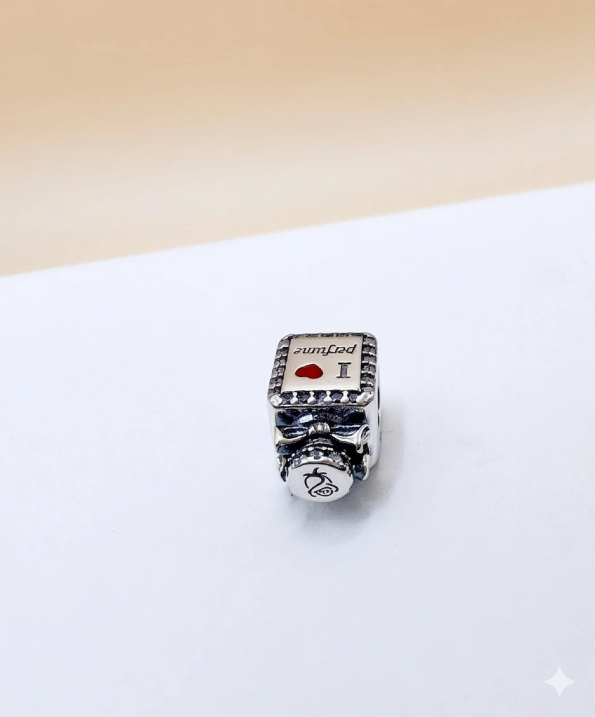 😍Sterling Silver "I Love Perfume" Perfume Bottle Charm - photo 2