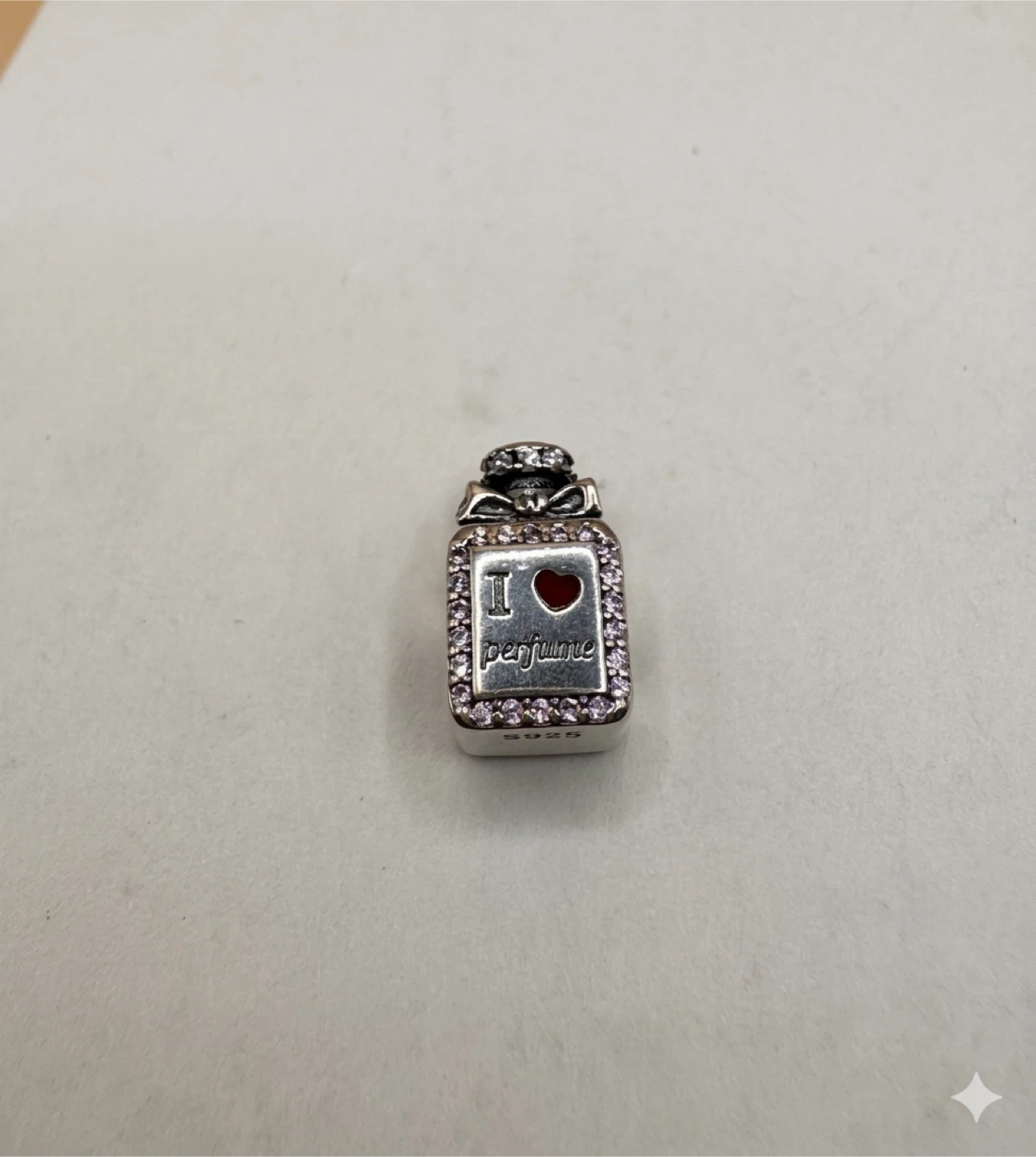 😍Sterling Silver "I Love Perfume" Perfume Bottle Charm - photo 3
