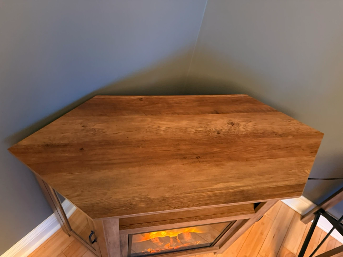 Corner Electric Fireplace TV Stand - photo 3