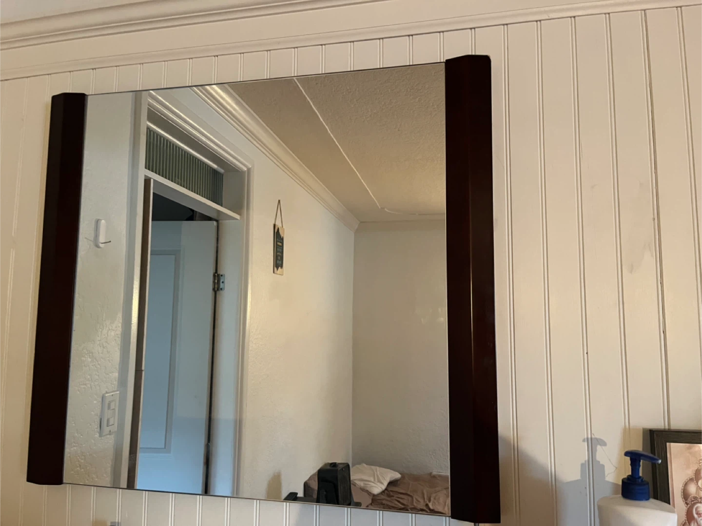 Dark Wood Framed Mirror