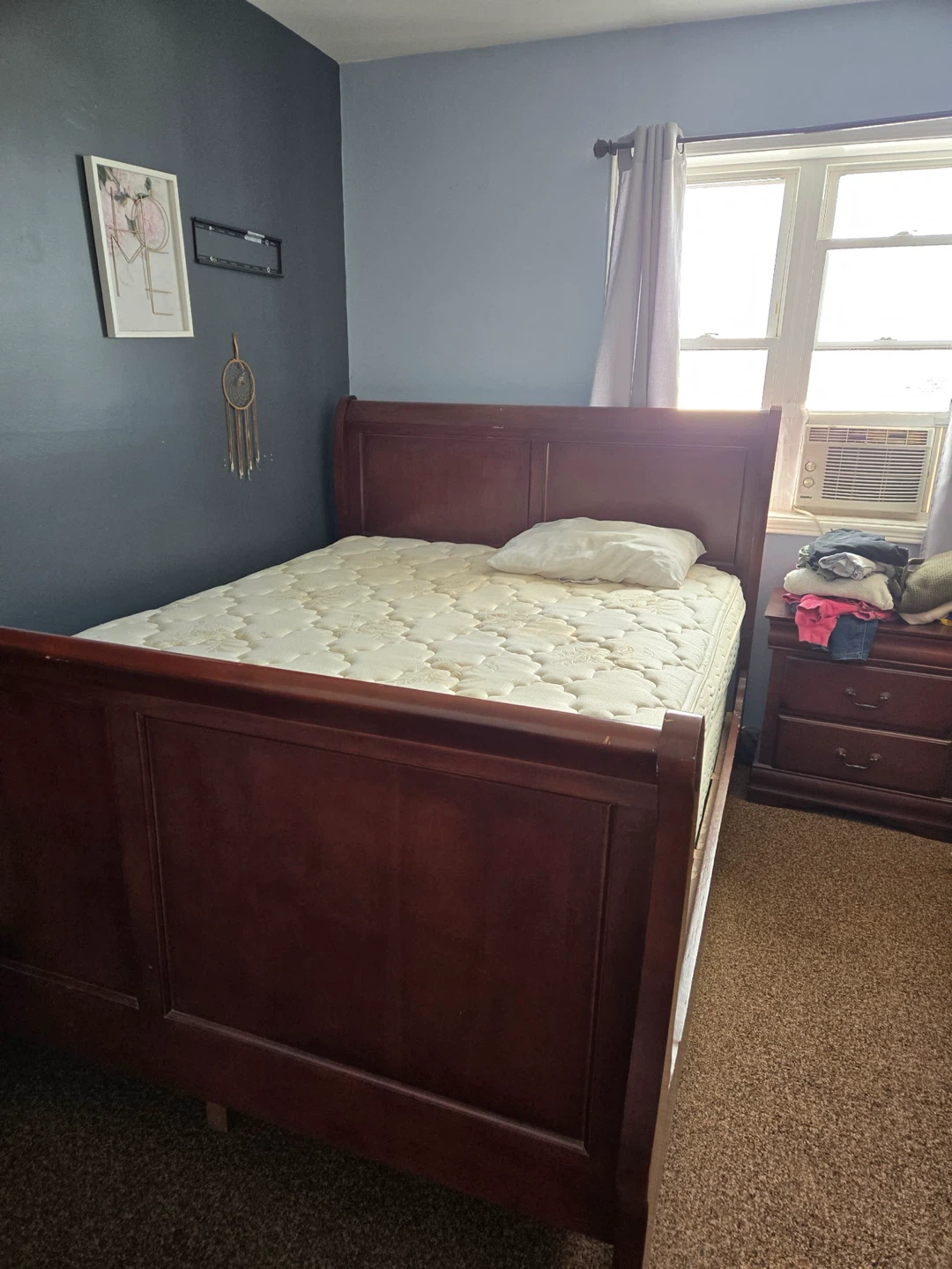 Wooden Sleigh Bed Frame