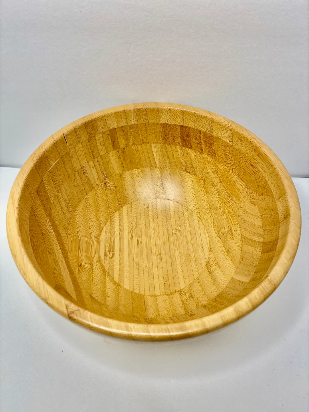 IKEA Bamboo Serving Bowl – Large Wooden Salad Bowl 8” diameter - photo 3