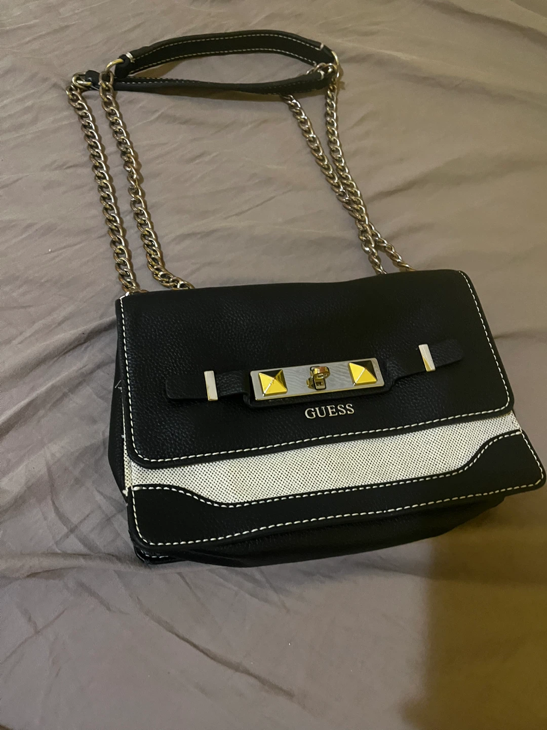 Guess Black Chain Shoulder Bag