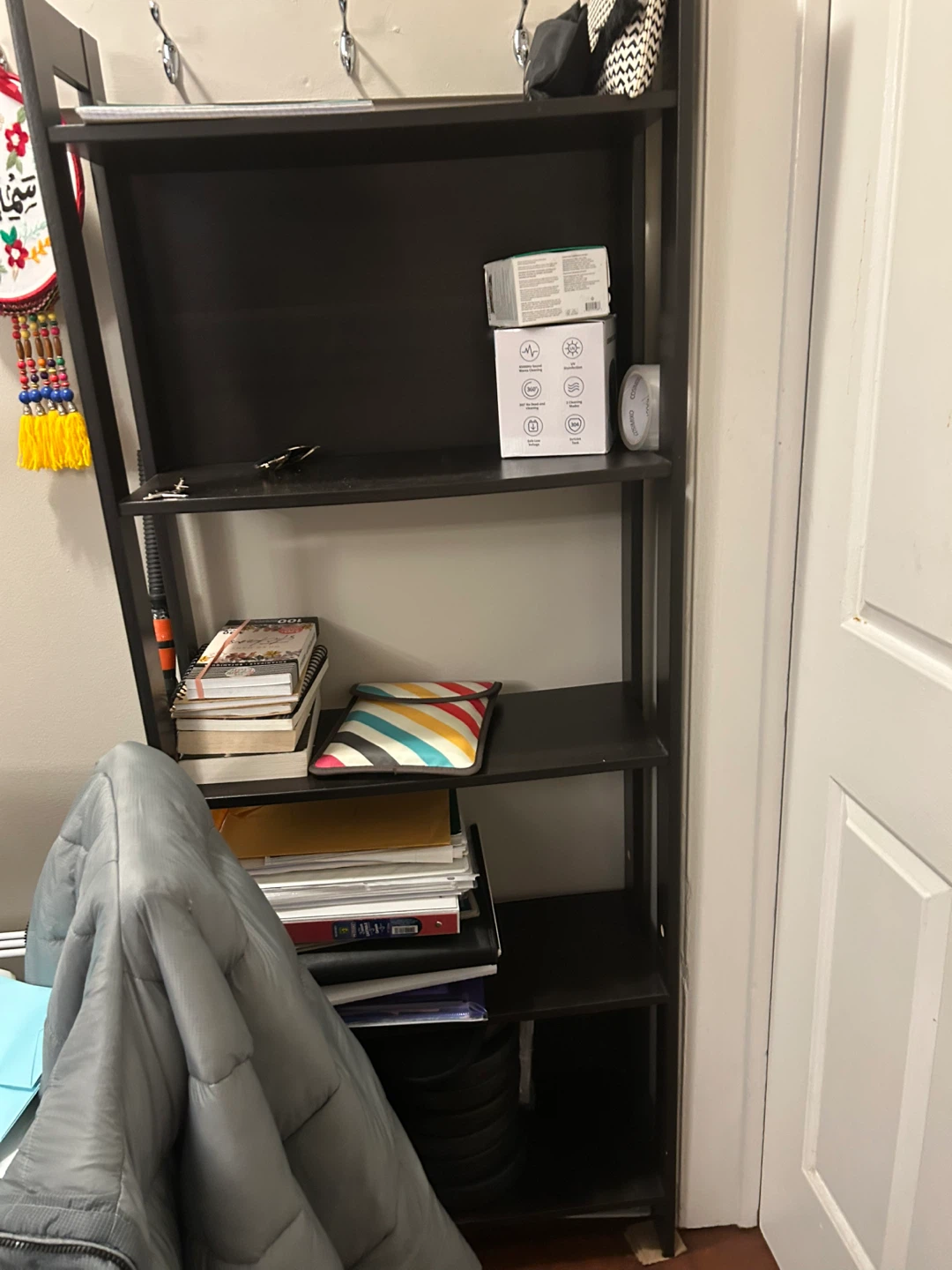 Black 5-Shelf Bookcase