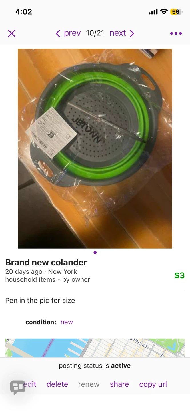JETONN colorful brand new Collapsible Colander