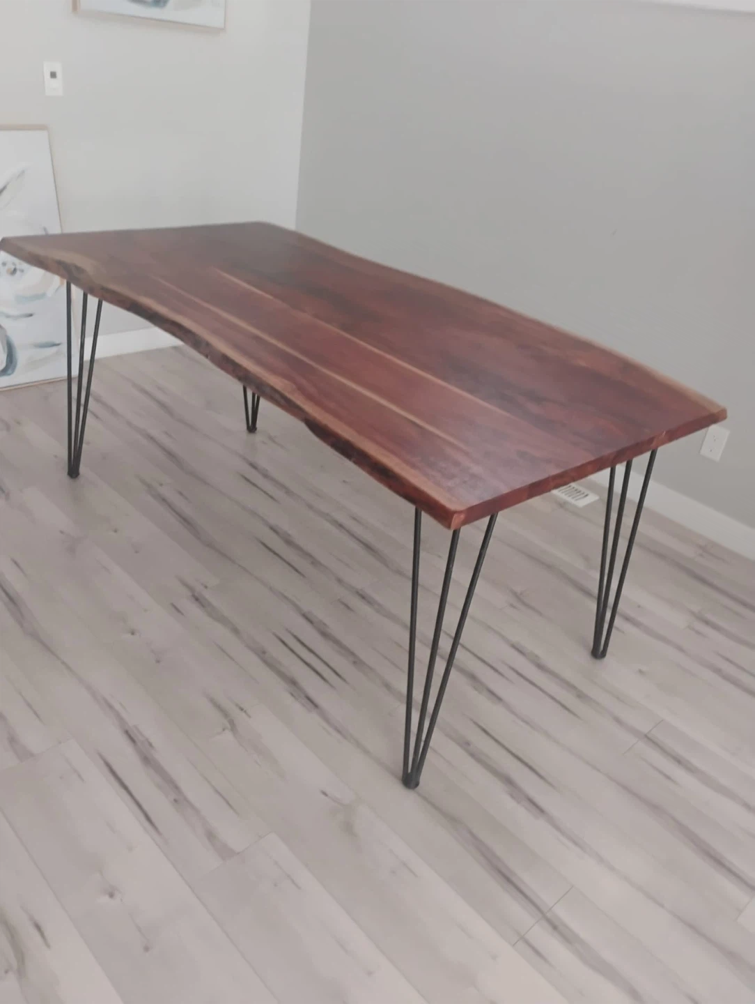 Live Edge Dining Table with Black Metal Legs - photo 2
