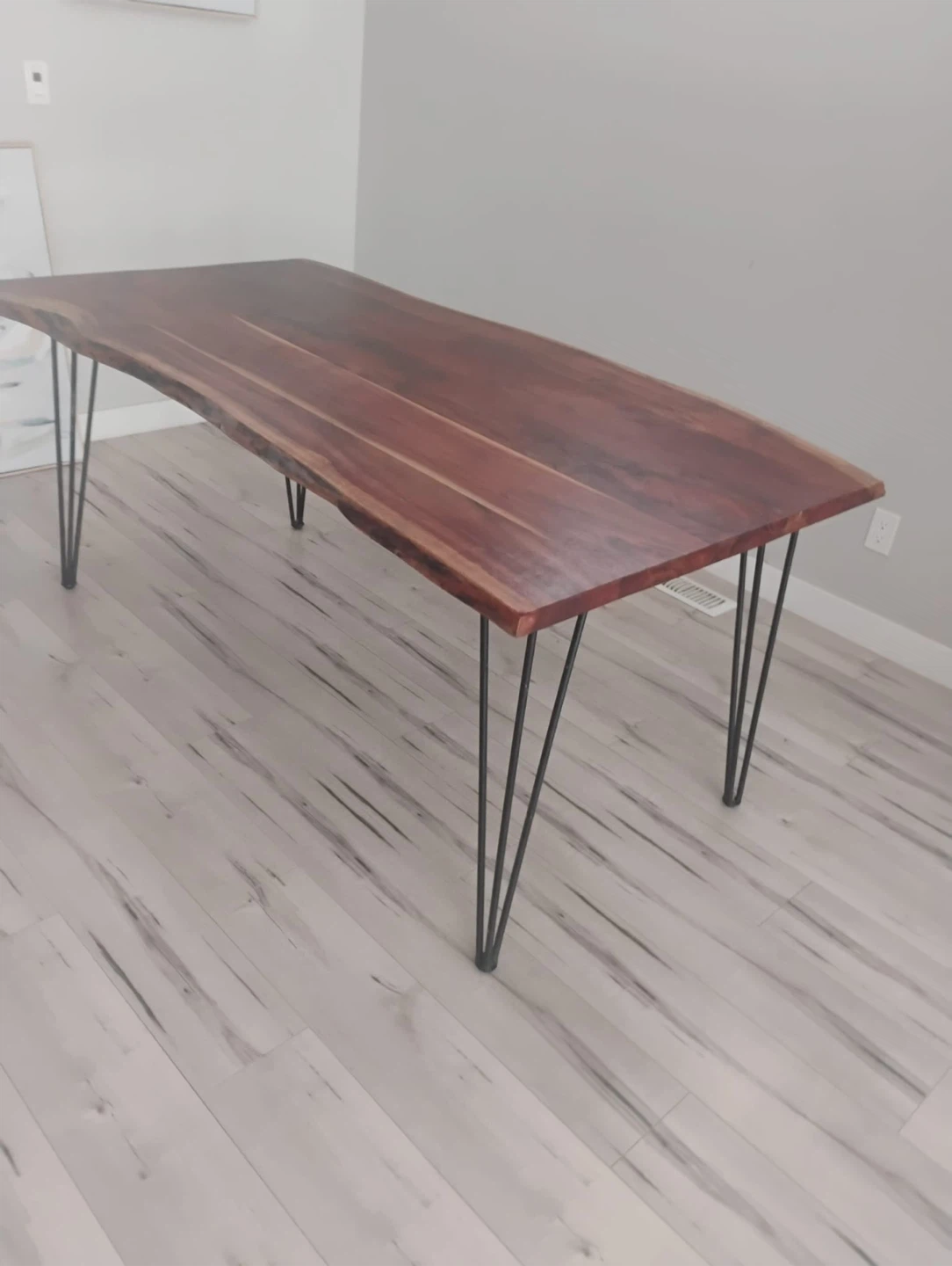 Live Edge Dining Table with Black Metal Legs - photo 3