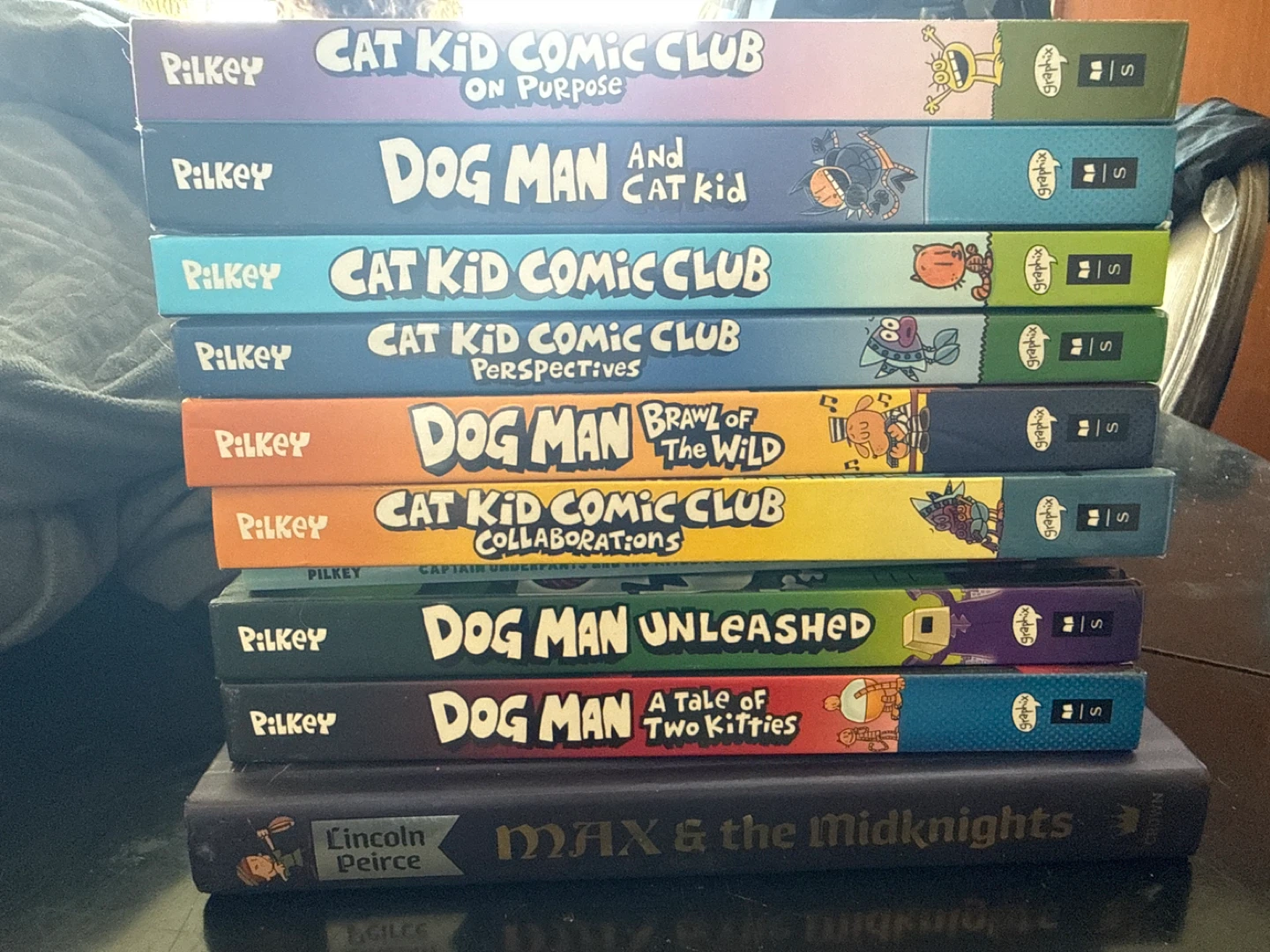 Set of Dog Man and Cat Kid Comic Club Books