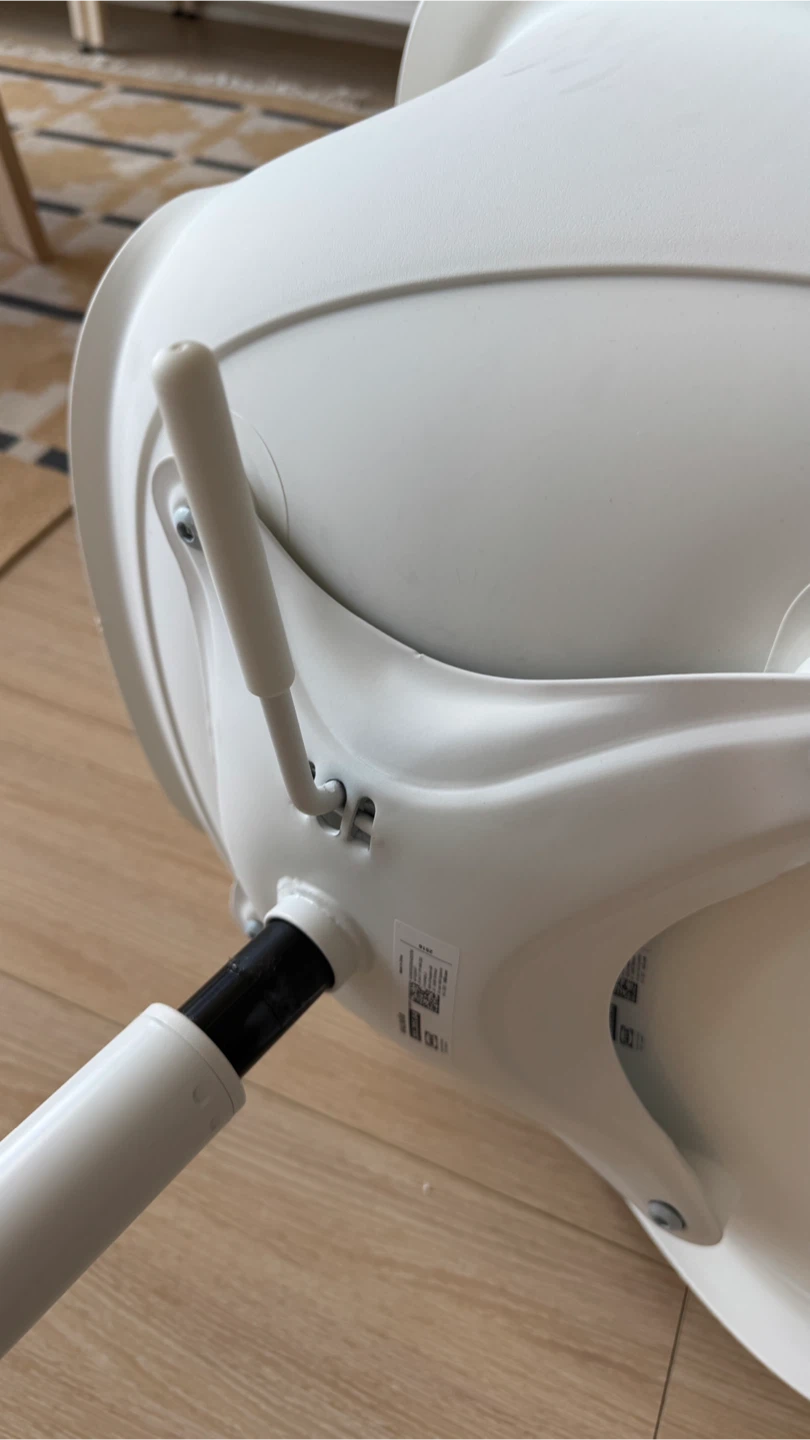 IKEA White Office Chair with Orange Cushion - photo 5