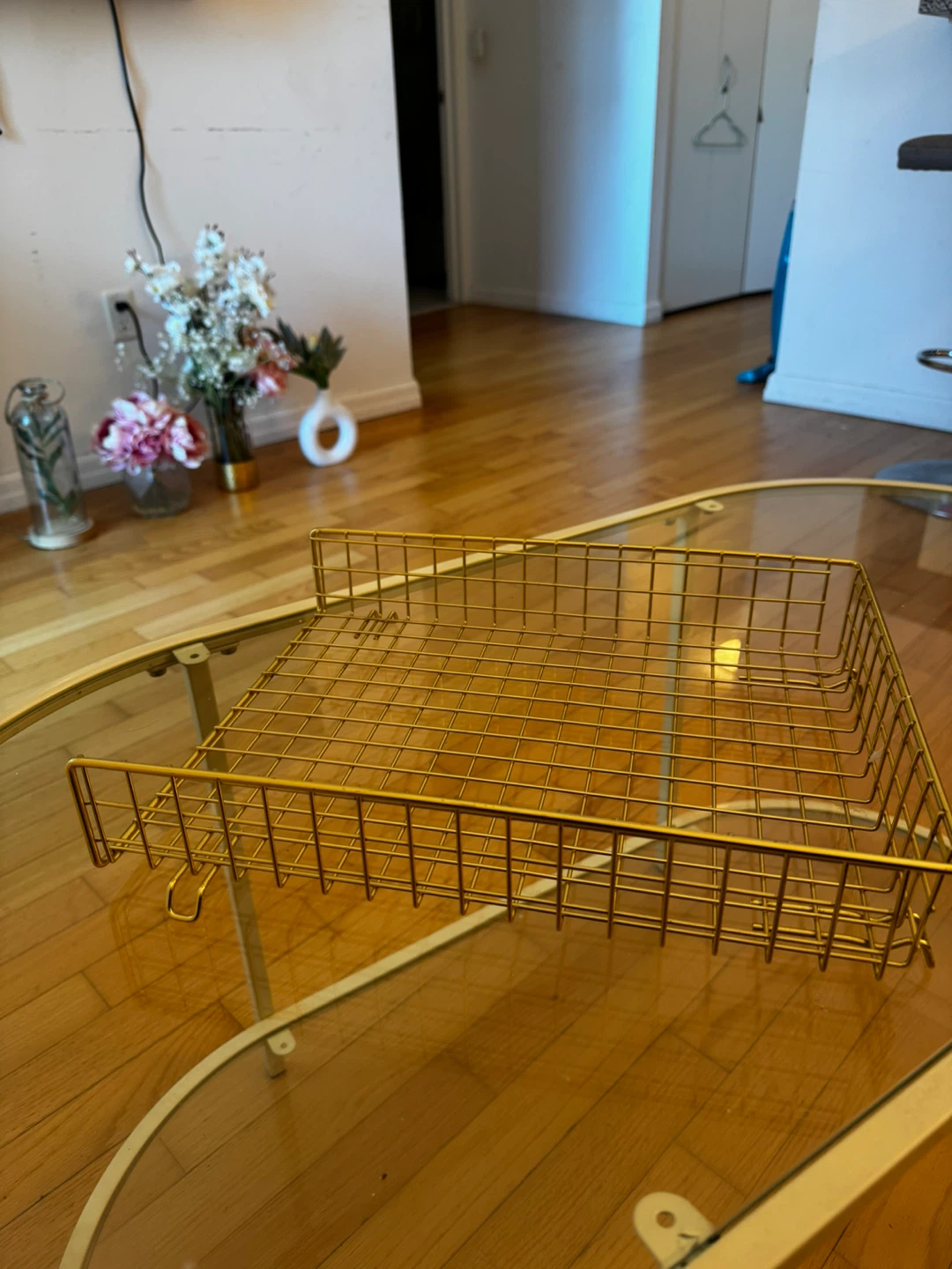 Gold Wire Mesh Desk Organizer Tray