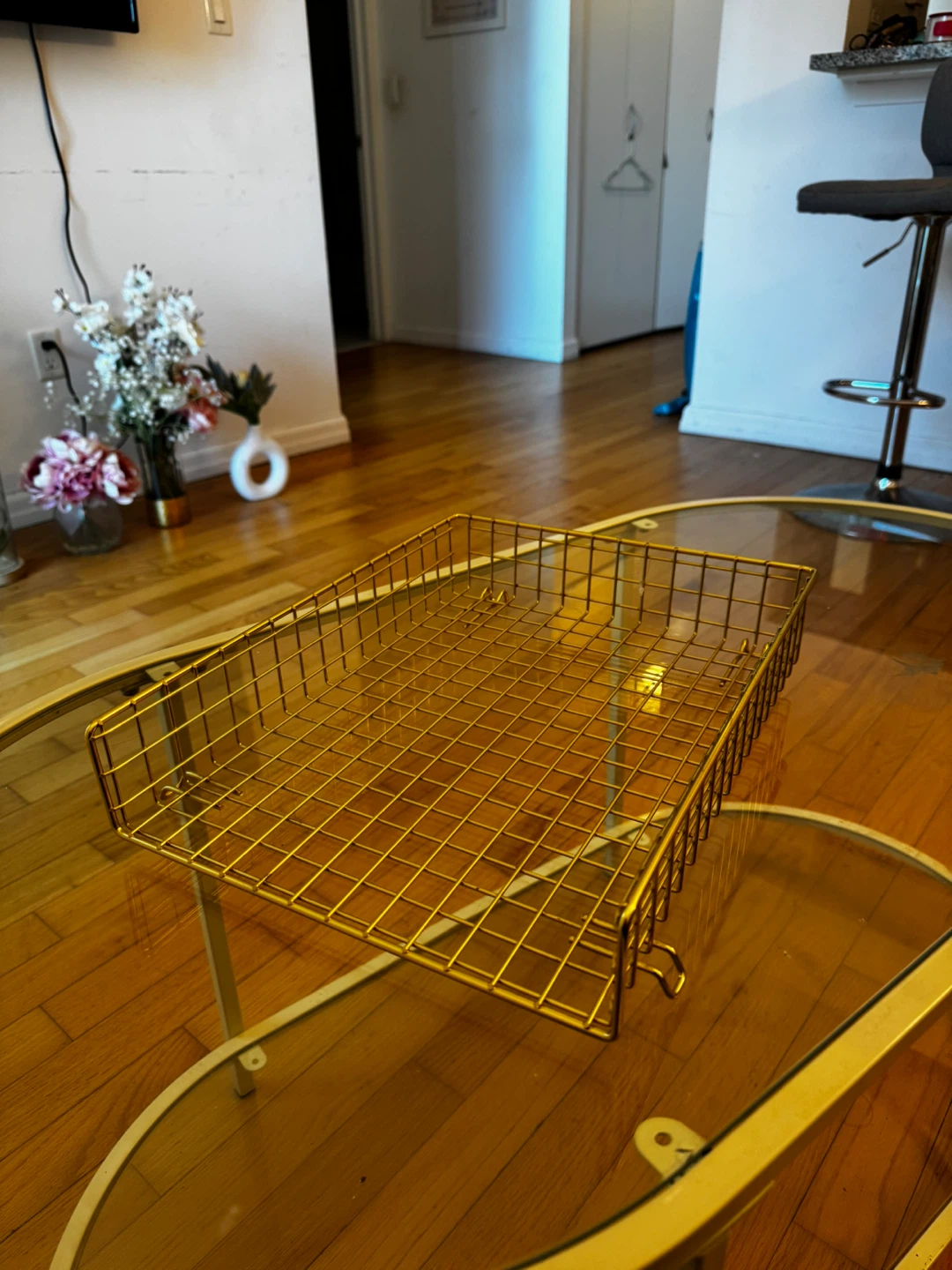 Gold Wire Mesh Desk Organizer Tray - photo 2