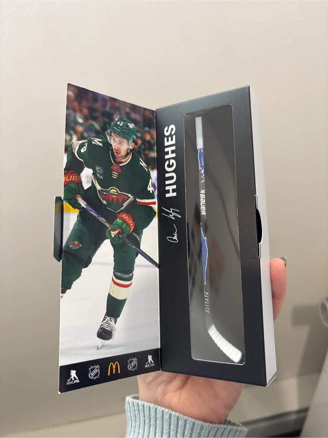 NHL Star Sticks Quinn Hughes McDonald's Mini Stick
