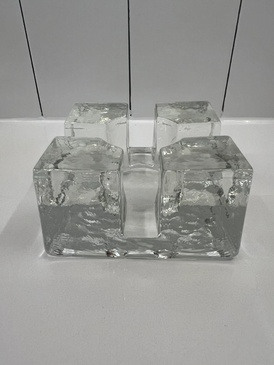 Vintage MCM Glass Candle Holder - photo 4