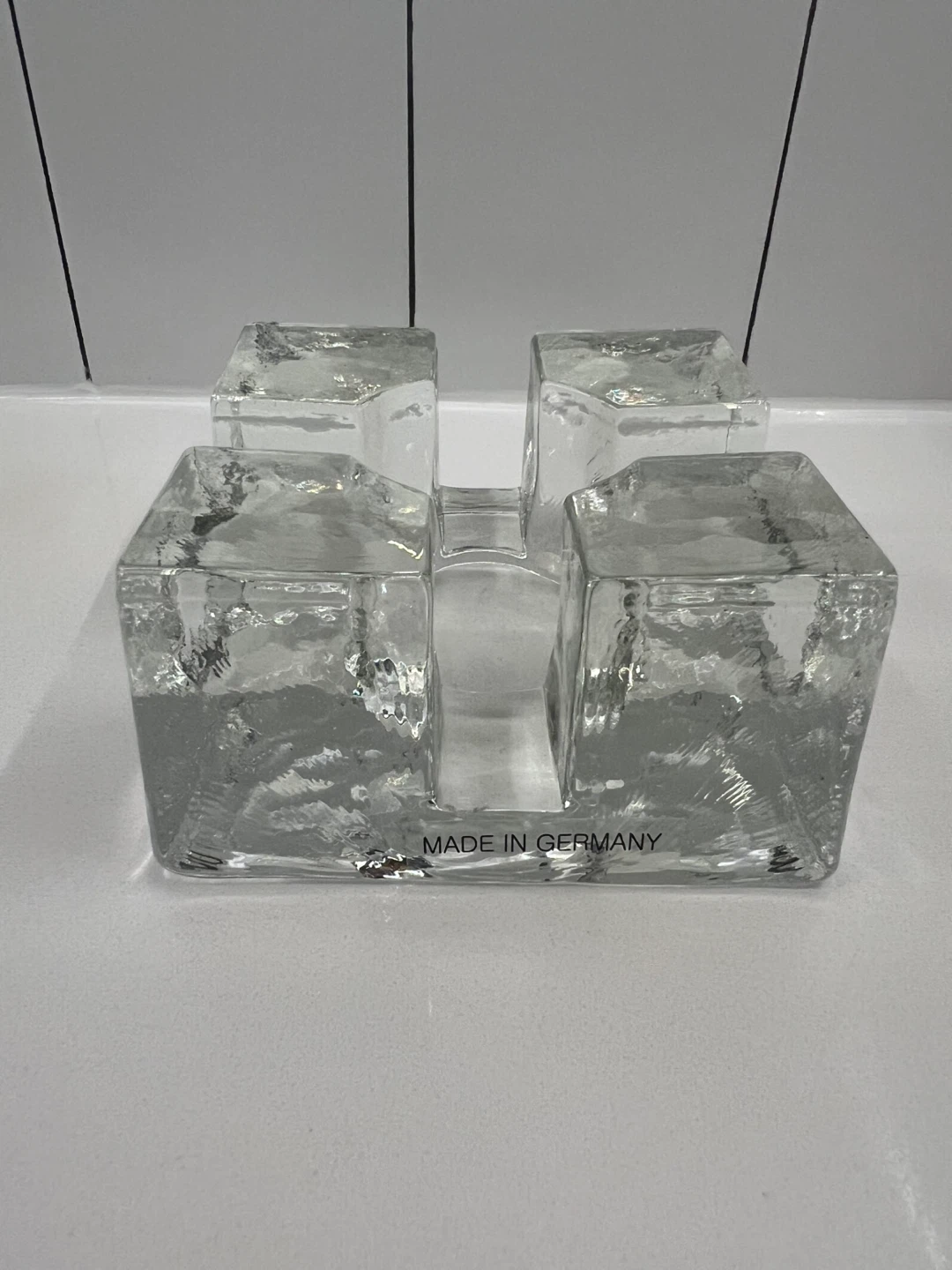 Vintage MCM Glass Candle Holder - photo 3