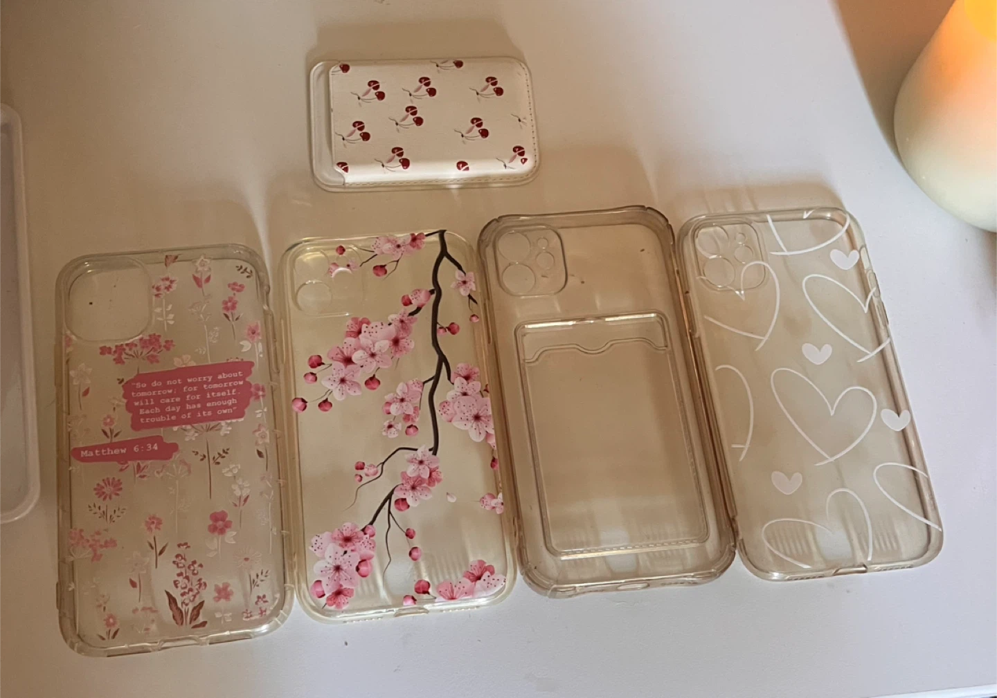 iPhone 11 Case Lot - Floral, Cherry Blossom, Hearts, Card Holder