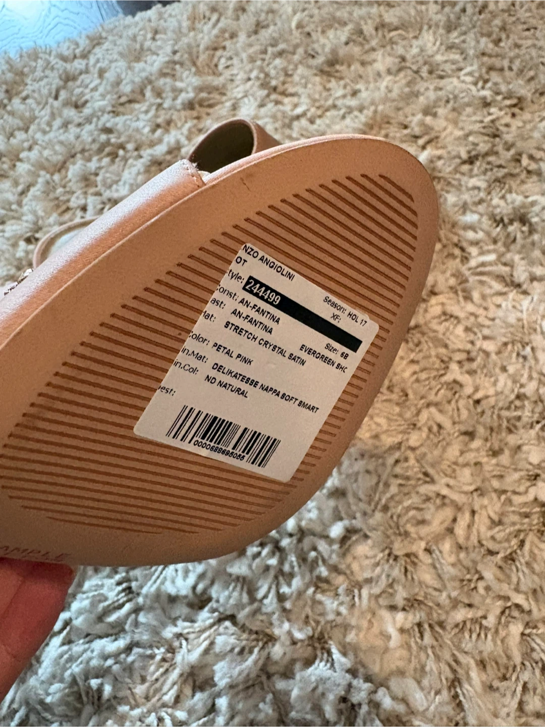 Enzo Angiolini Pink Satin Embellished Heeled Mules Size 8B - photo 5